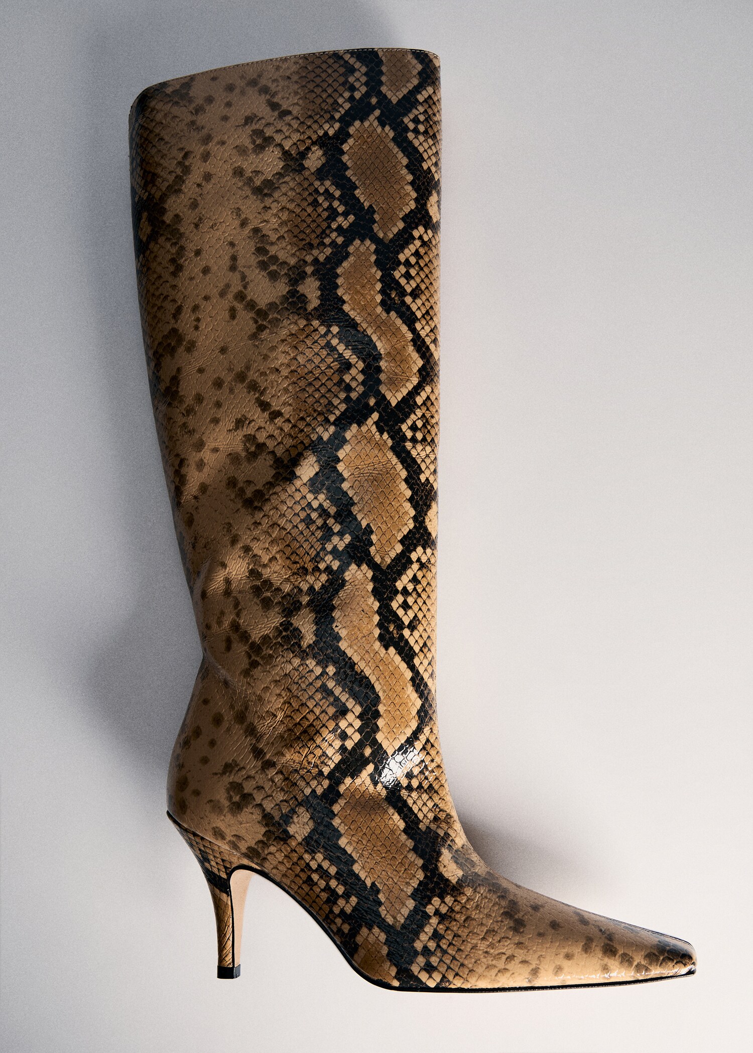 Bottes hautes cuir en imprimé serpent - Détail de l'article 5