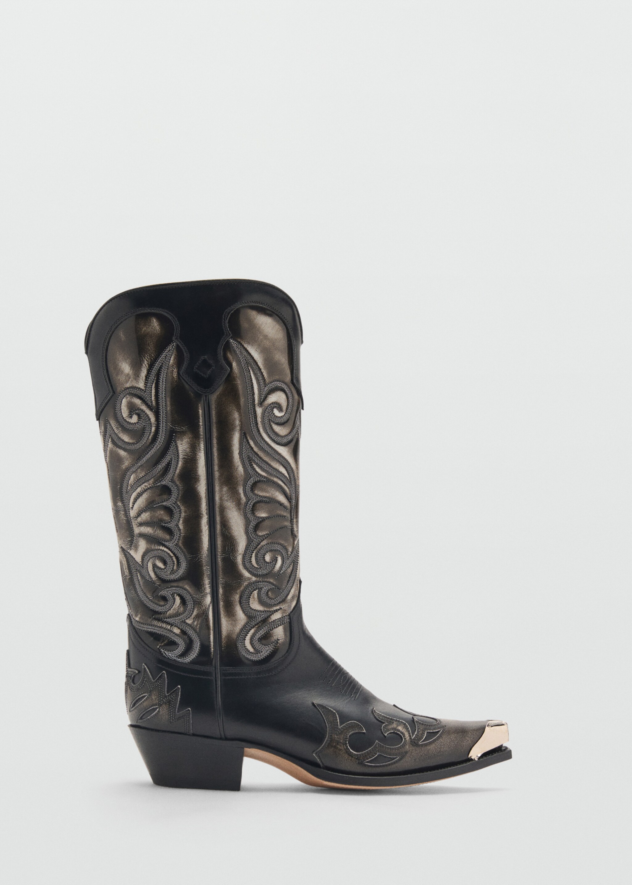 Bottes cuir cow-boy bicolores - Article sans modèle
