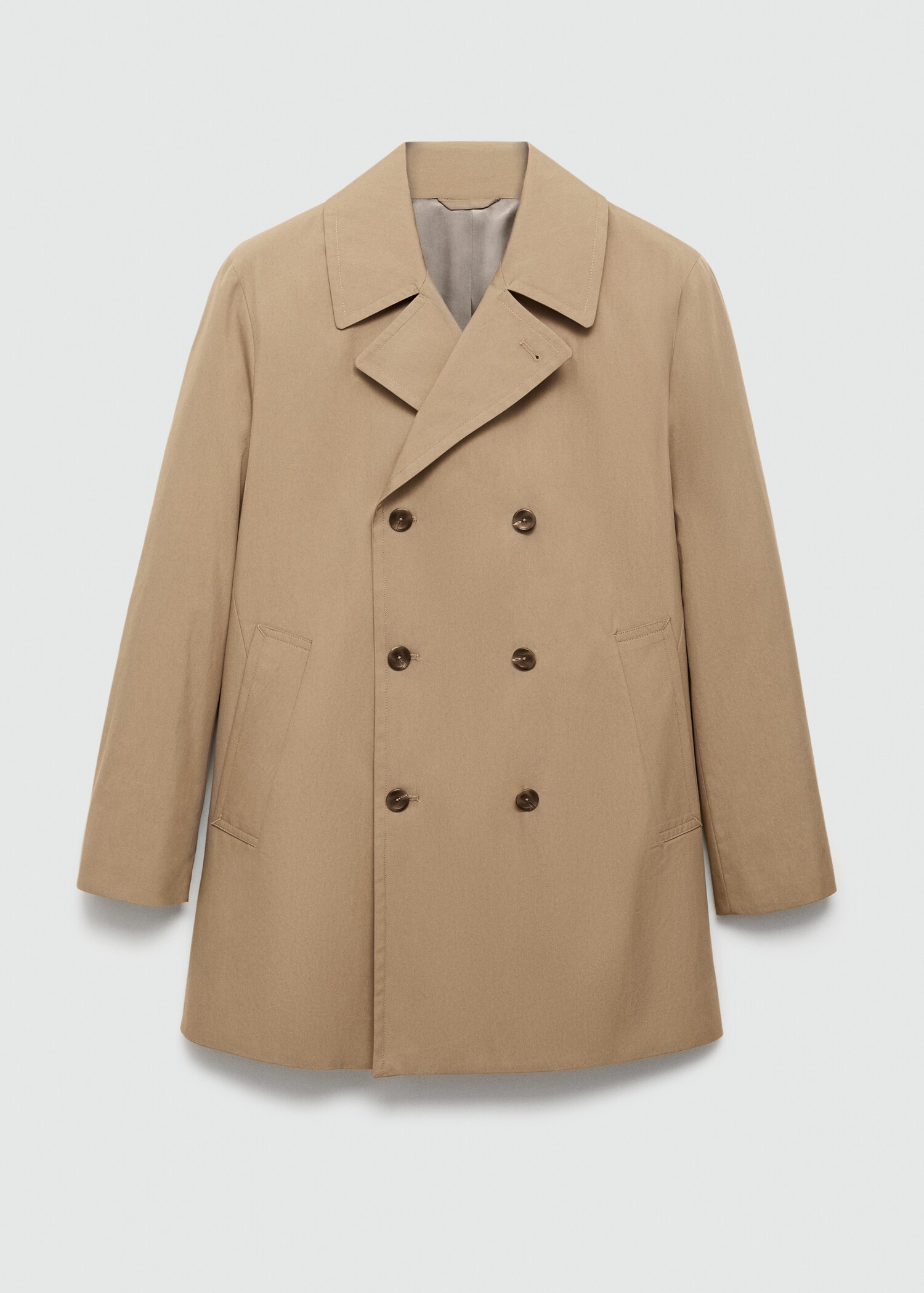 Short cotton trench coat - Изделие без модели