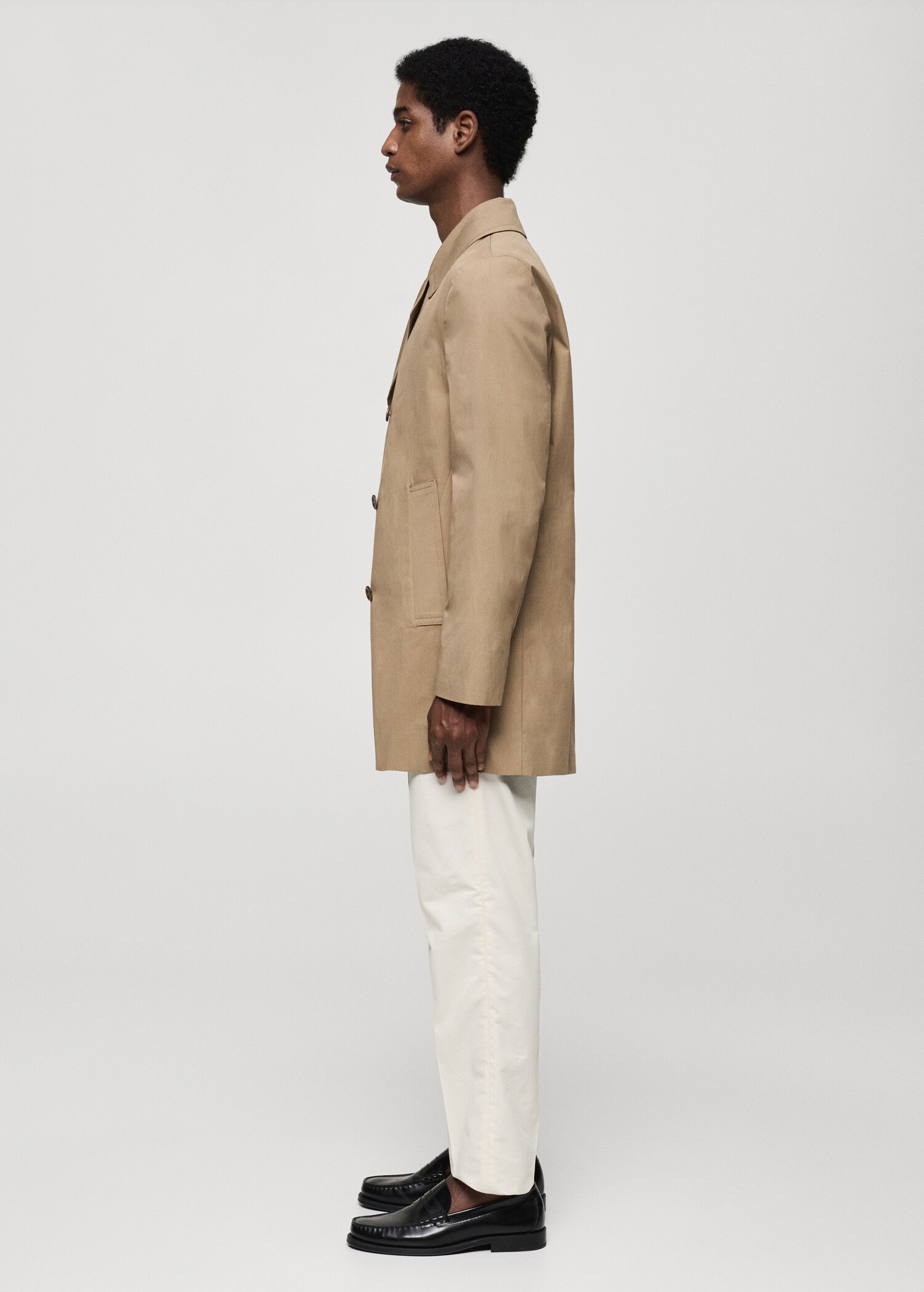 Short cotton trench coat - Деталь изделия 2