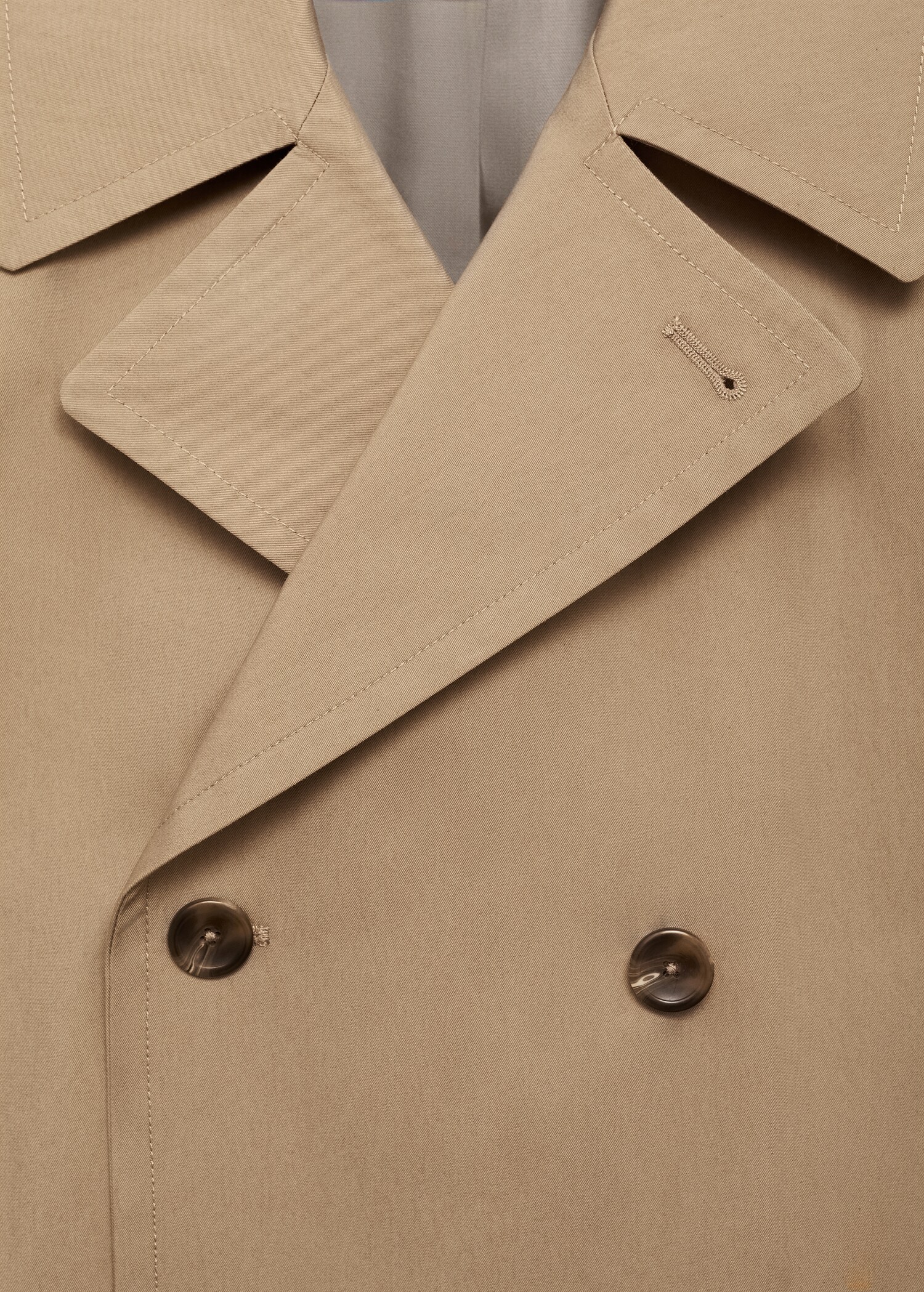 Short cotton trench coat - Деталь изделия 8