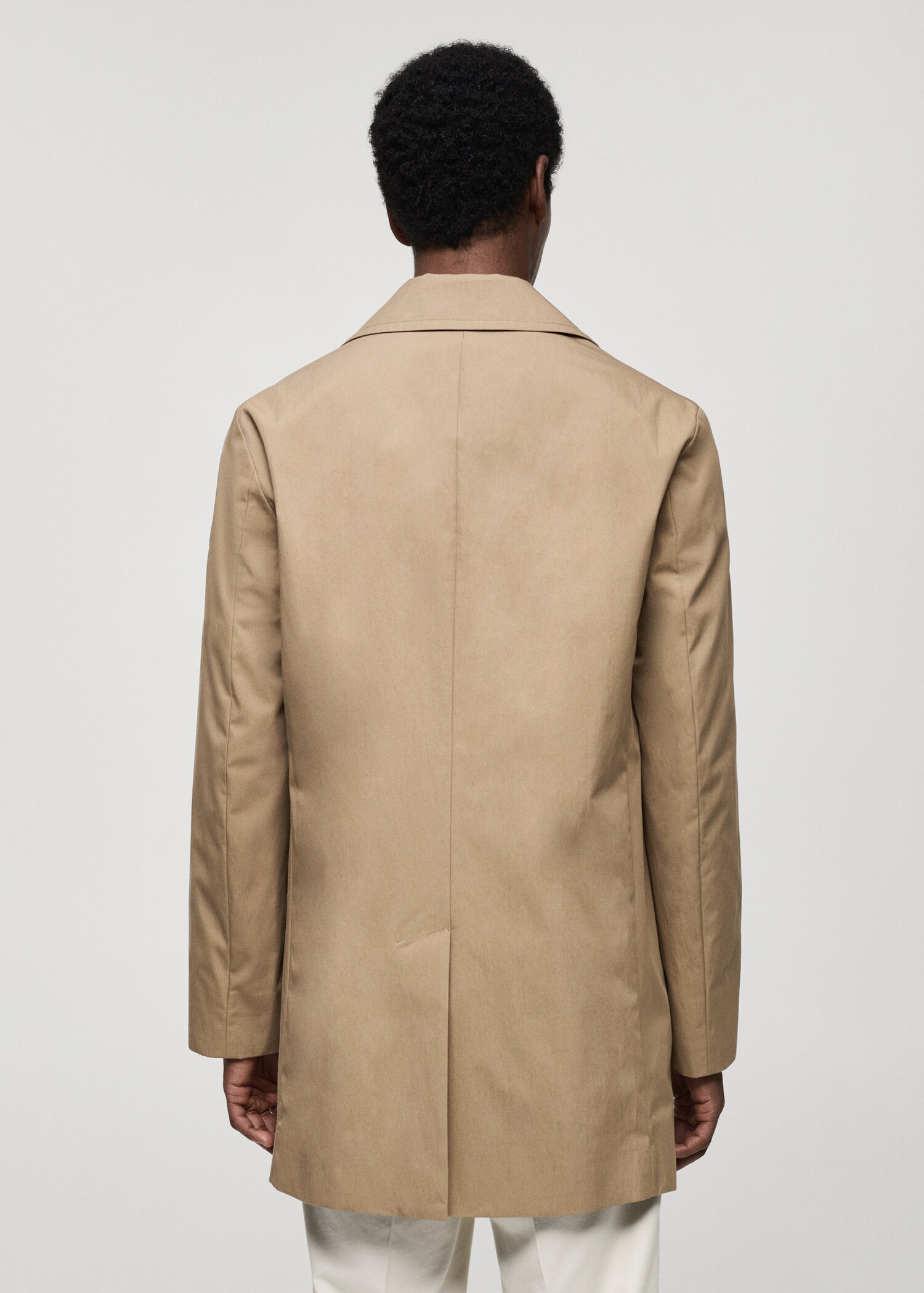 Short cotton trench coat - Обратная сторона изделия