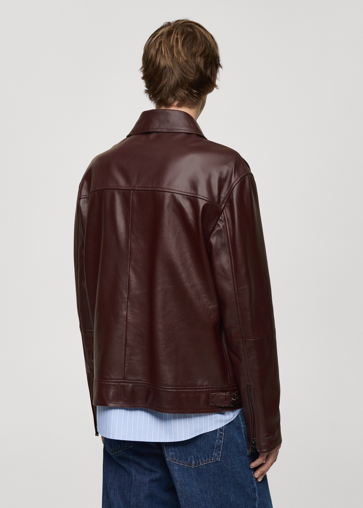 100% nappa leather jacket - Reverse of the article