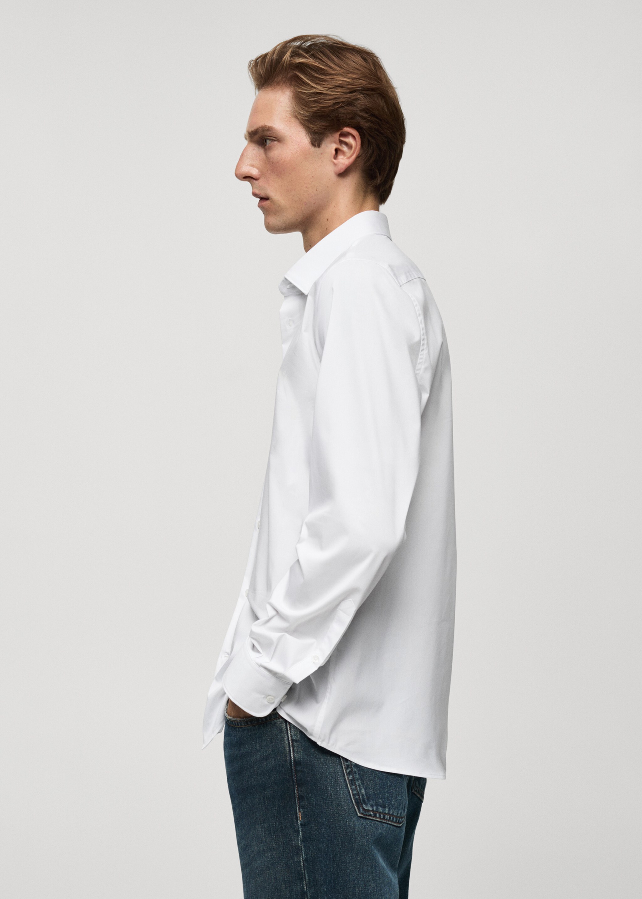 Рубашка regular fit из хлопка стретч - Деталь изделия 2