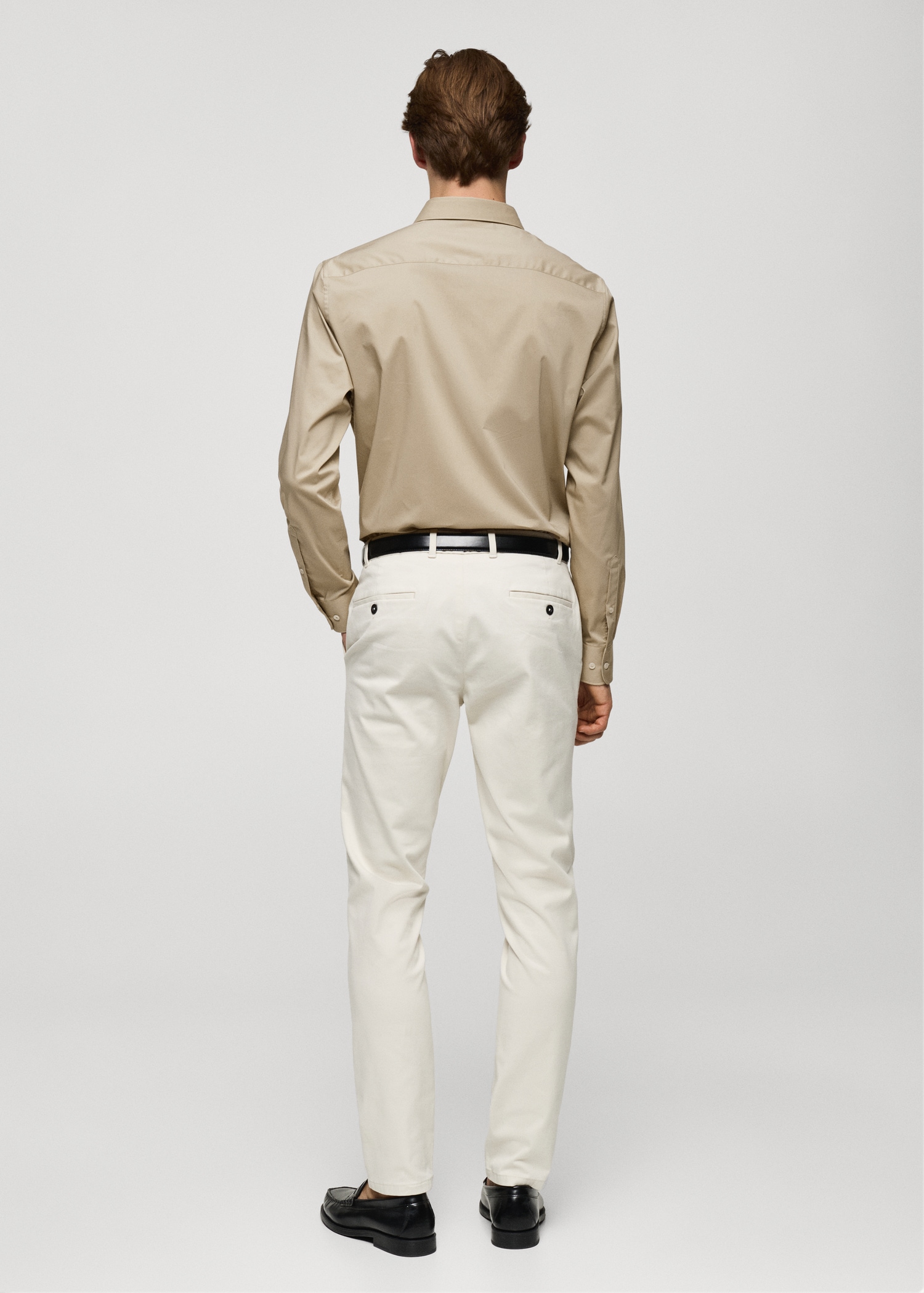 Regular-fit stretch cotton shirt - Reverse of the article