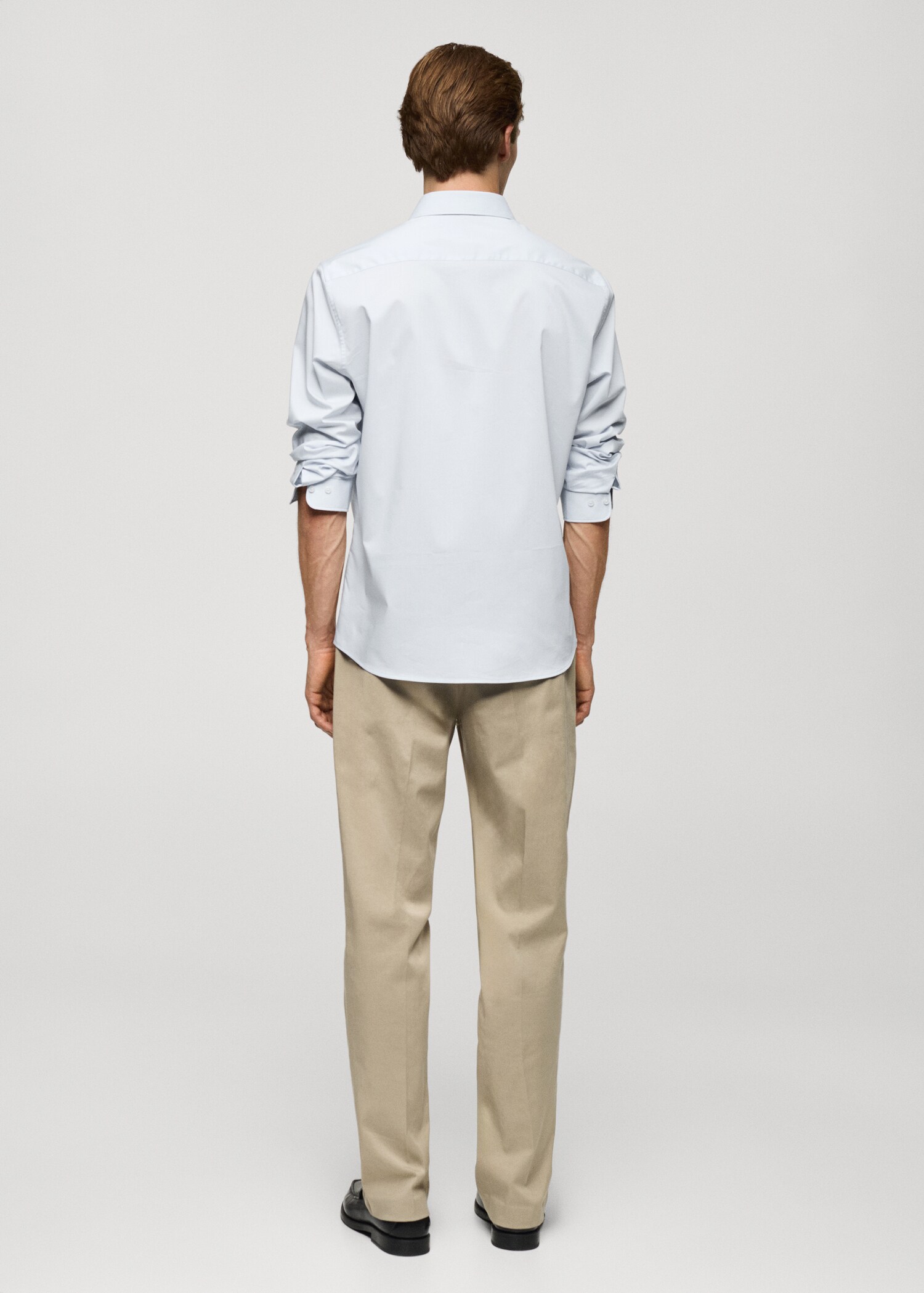 Regular-fit stretch cotton shirt - Reverse of the article