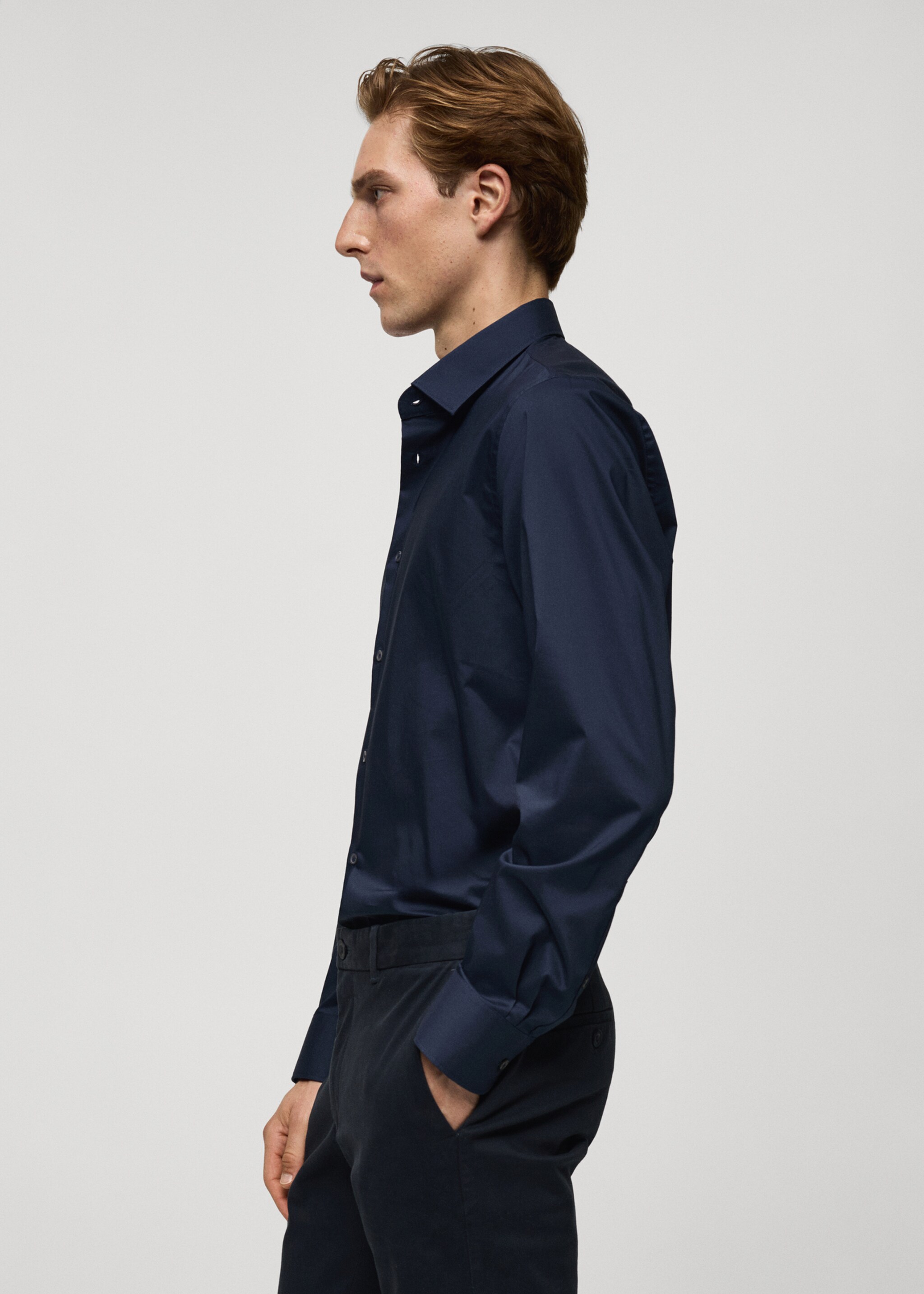 Рубашка regular fit из хлопка стретч - Деталь изделия 2