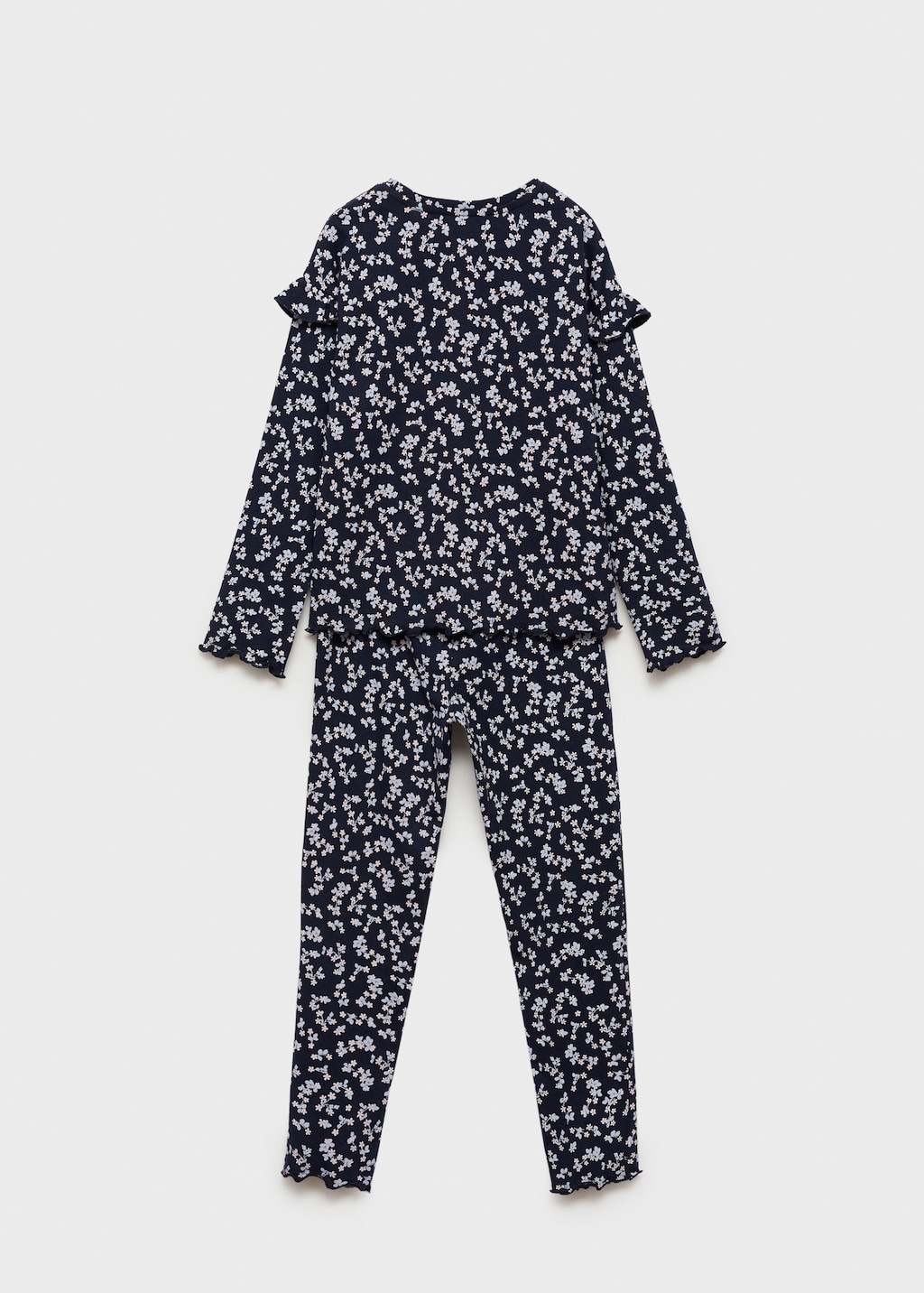Black floral pajamas hotsell