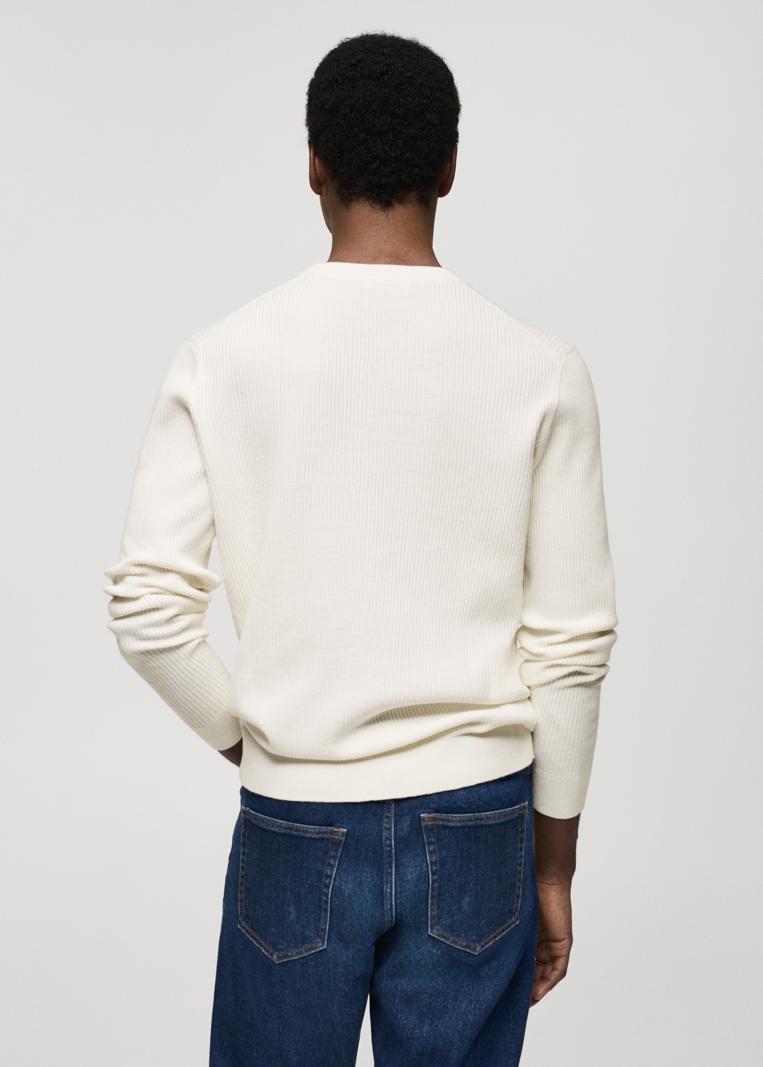 Rippstrickpullover aus Baumwolle - Rückseite des Artikels
