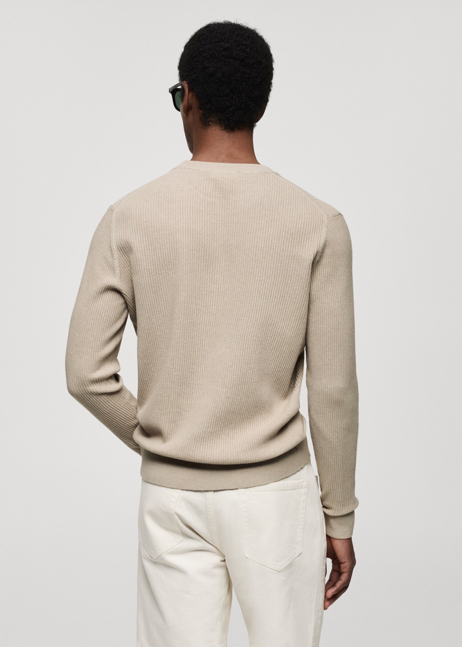 Rippstrickpullover aus Baumwolle - Rückseite des Artikels