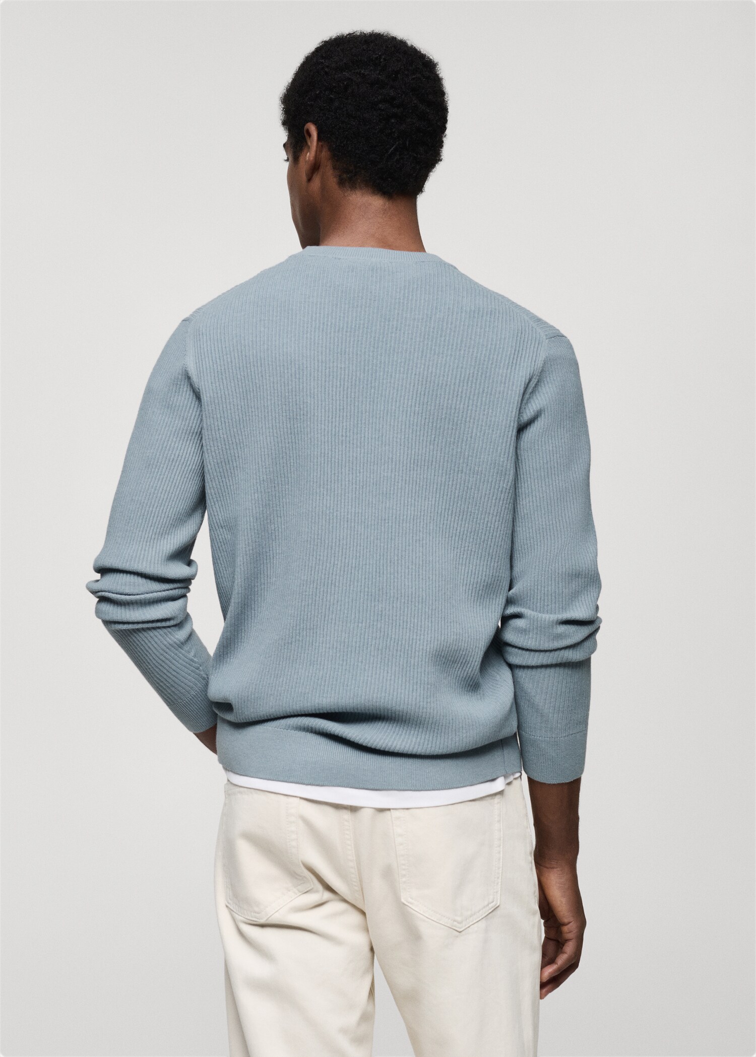 Rippstrickpullover aus Baumwolle - Rückseite des Artikels