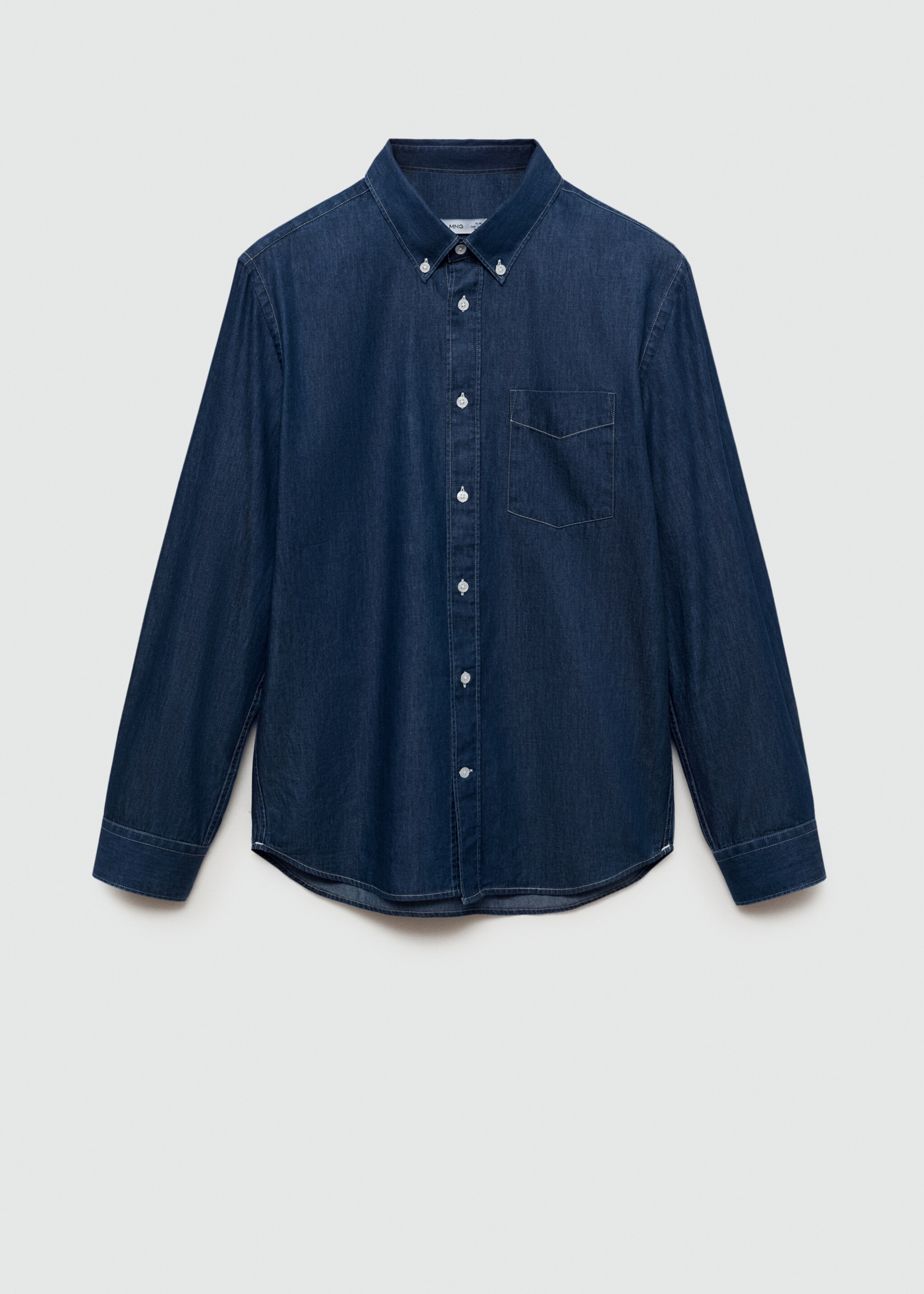 Regular-fit chambray cotton shirt - Article without model