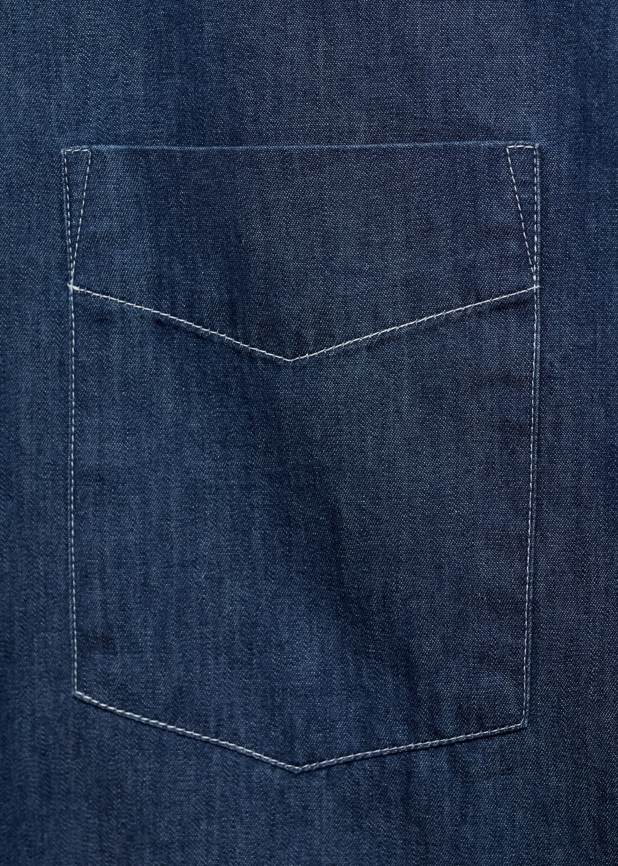 Regular-fit chambray cotton shirt - Details of the article 0