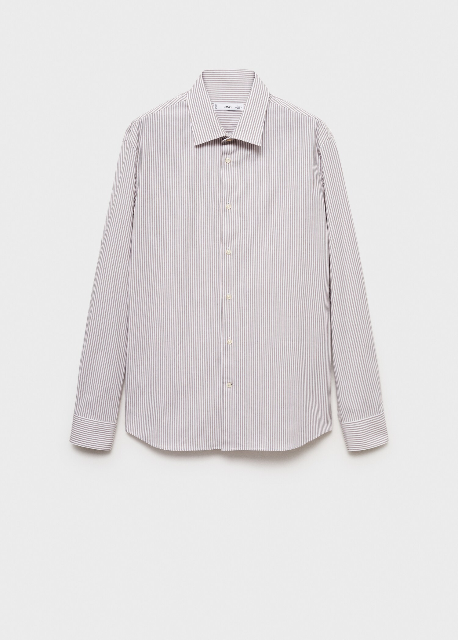 Slim fit fine-striped cotton shirt - Article without model