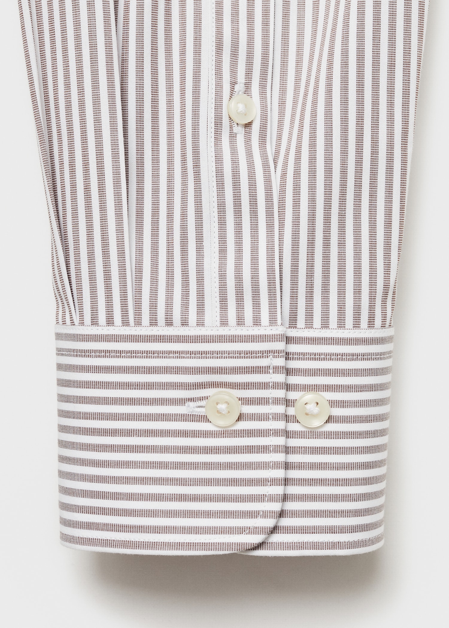 Slim fit fine-striped cotton shirt - Details of the article 0