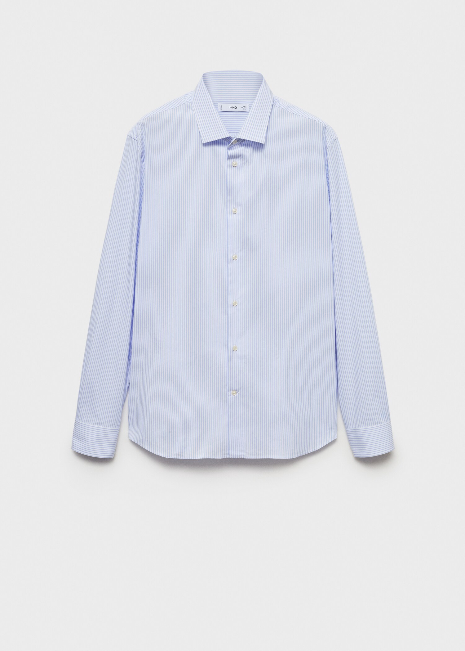 Slim fit fine-striped cotton shirt - Article without model