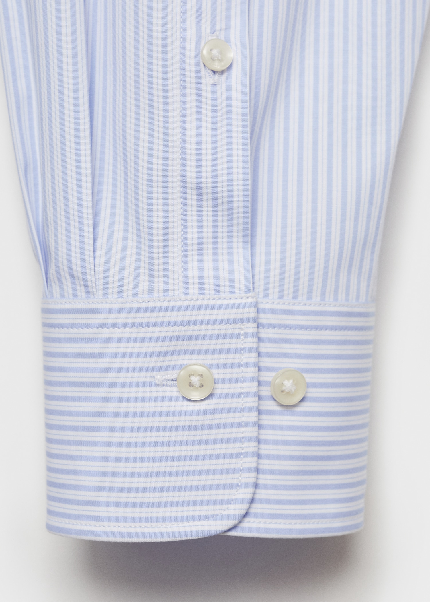 Slim fit fine-striped cotton shirt - Details of the article 0