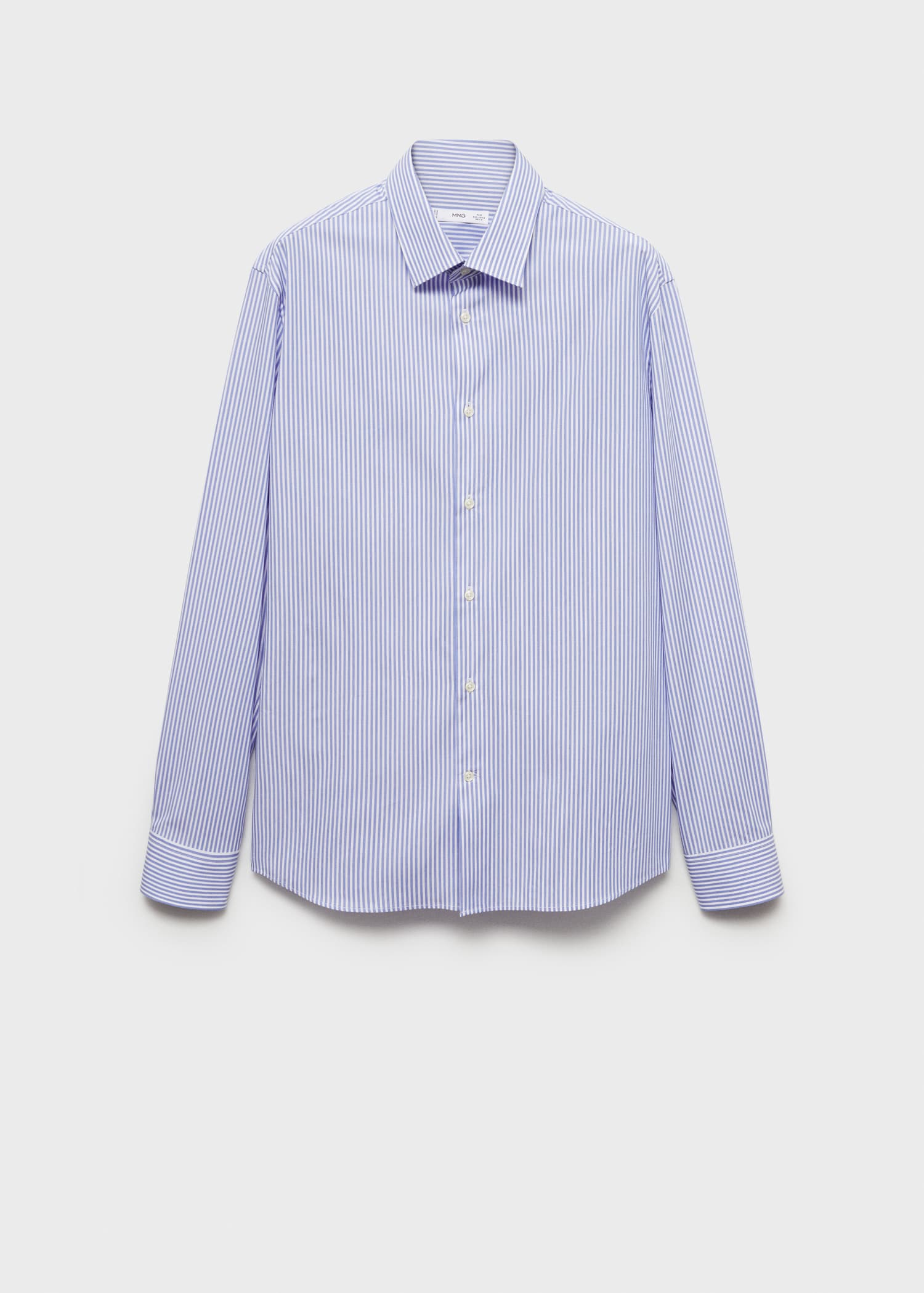 Slim fit fine-striped cotton shirt - Article without model