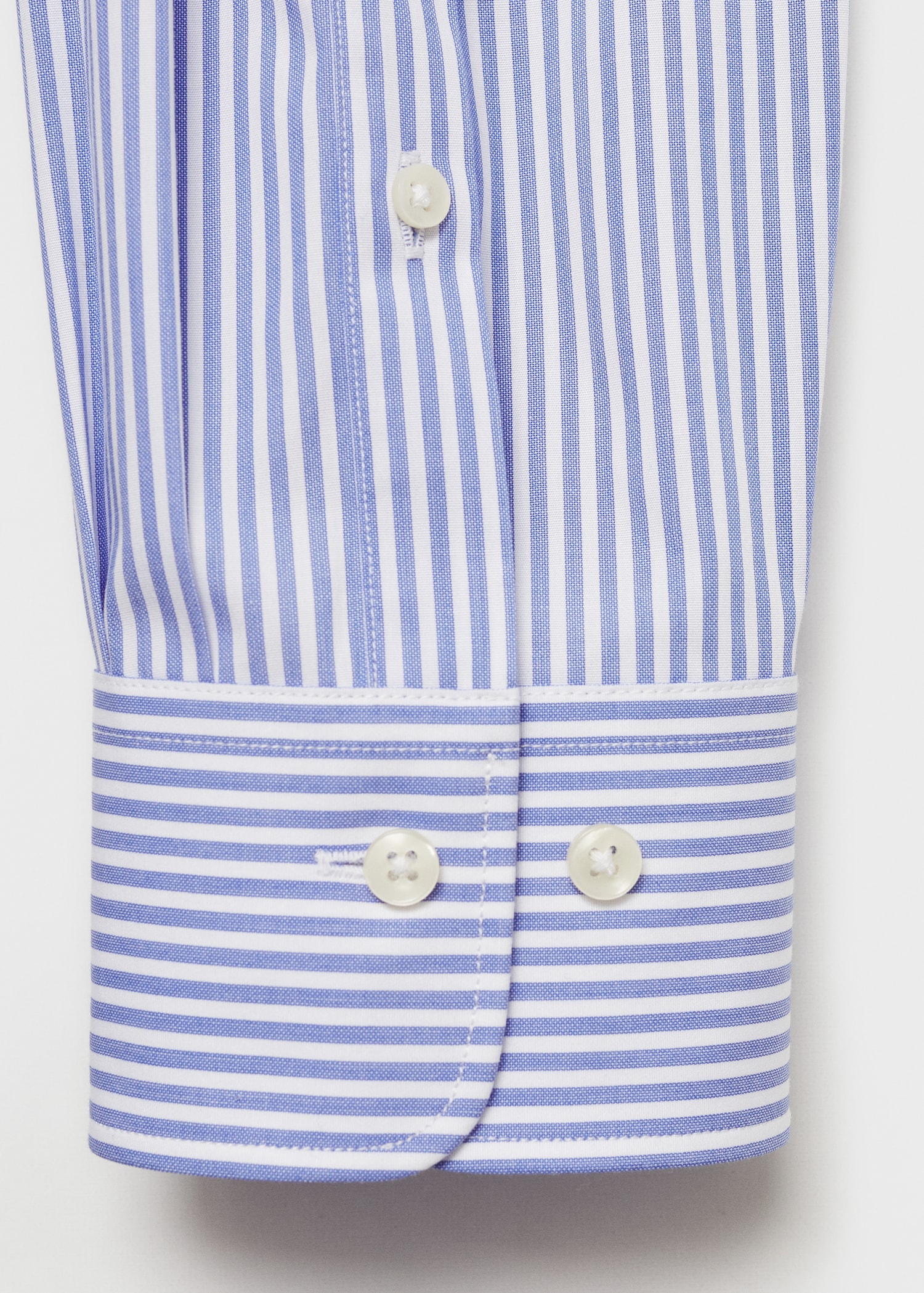 Slim fit fine-striped cotton shirt - Details of the article 0