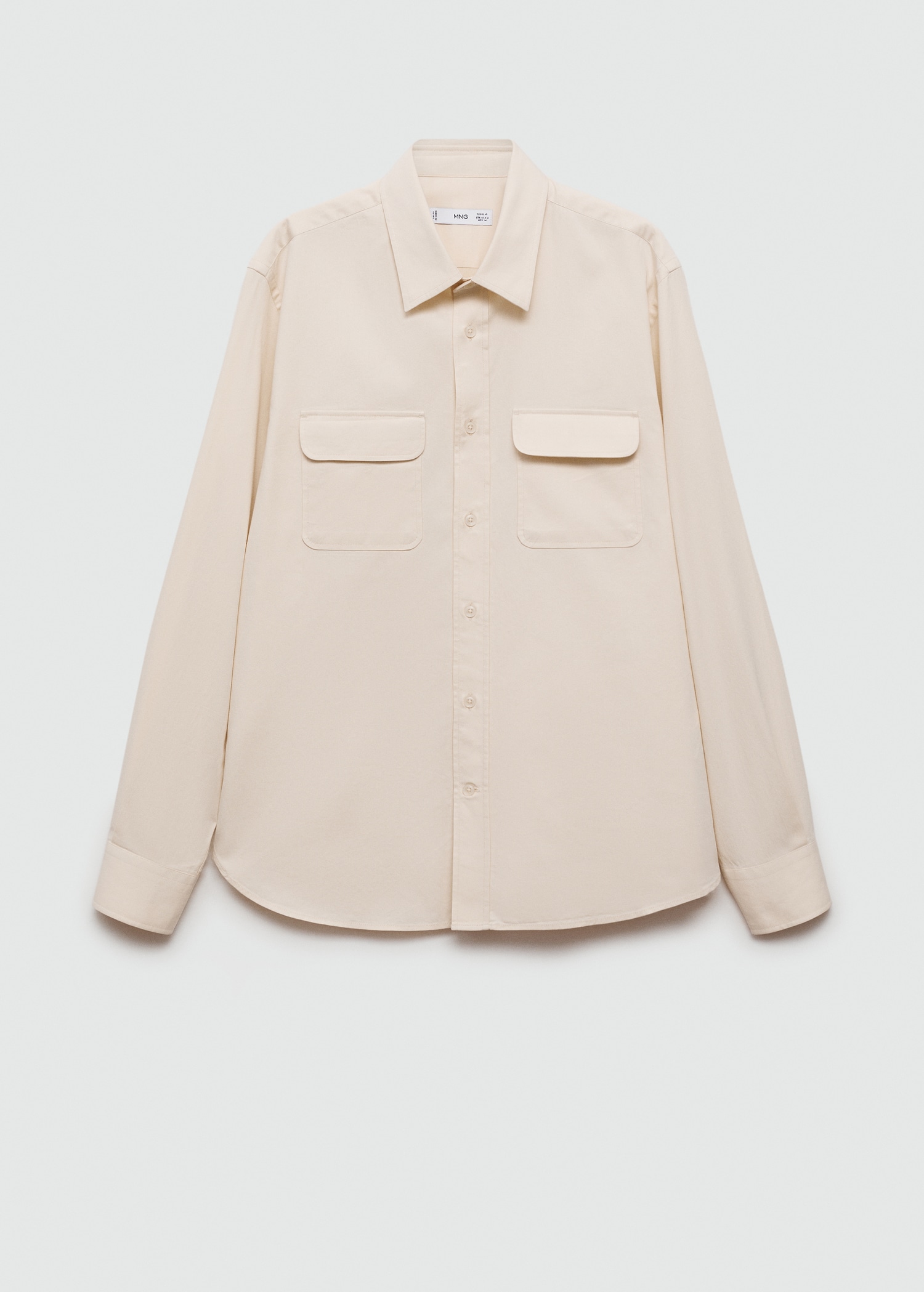 Twill cotton overshirt with pockets - Изделие без модели