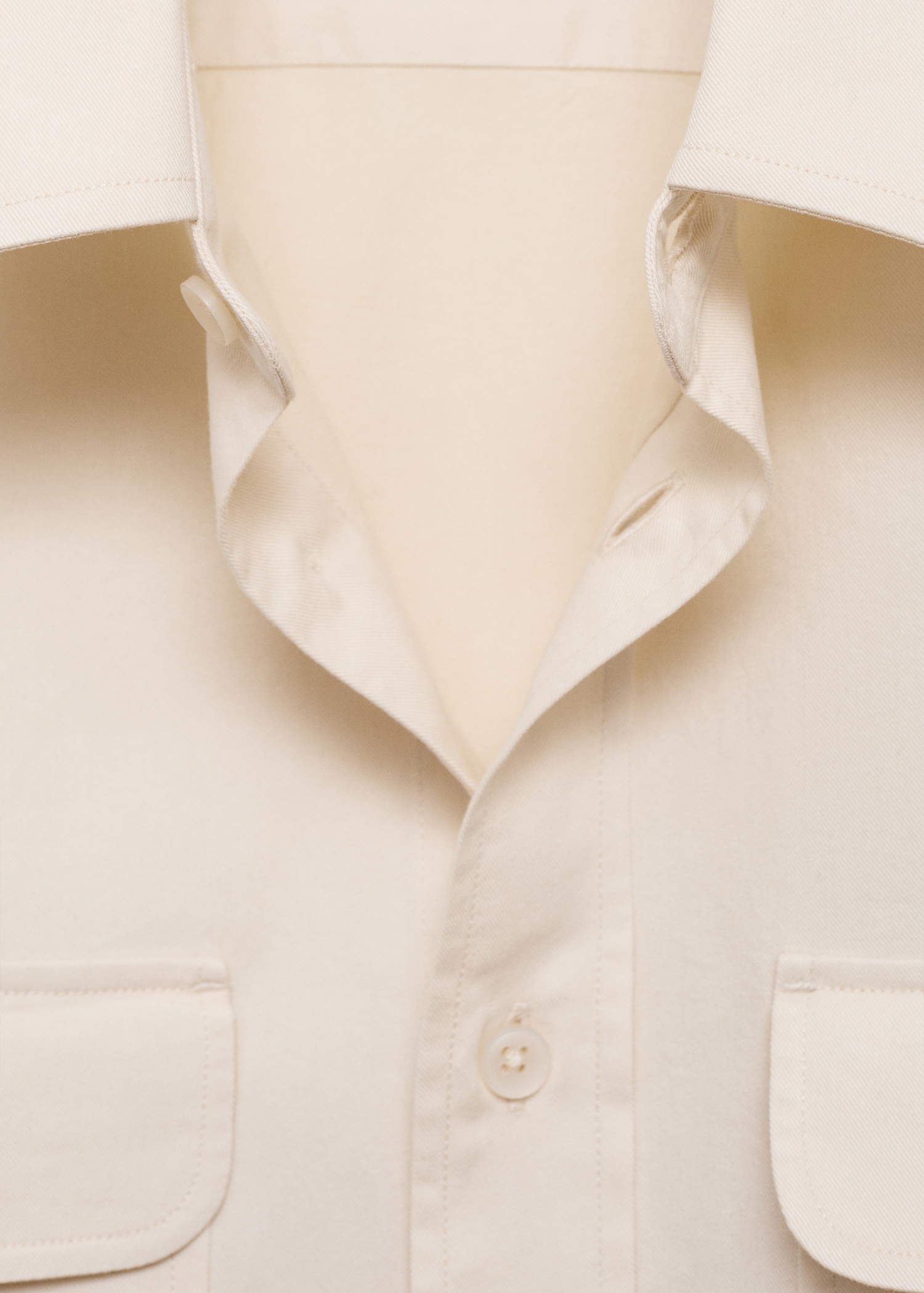 Twill cotton overshirt with pockets - Деталь изделия 8