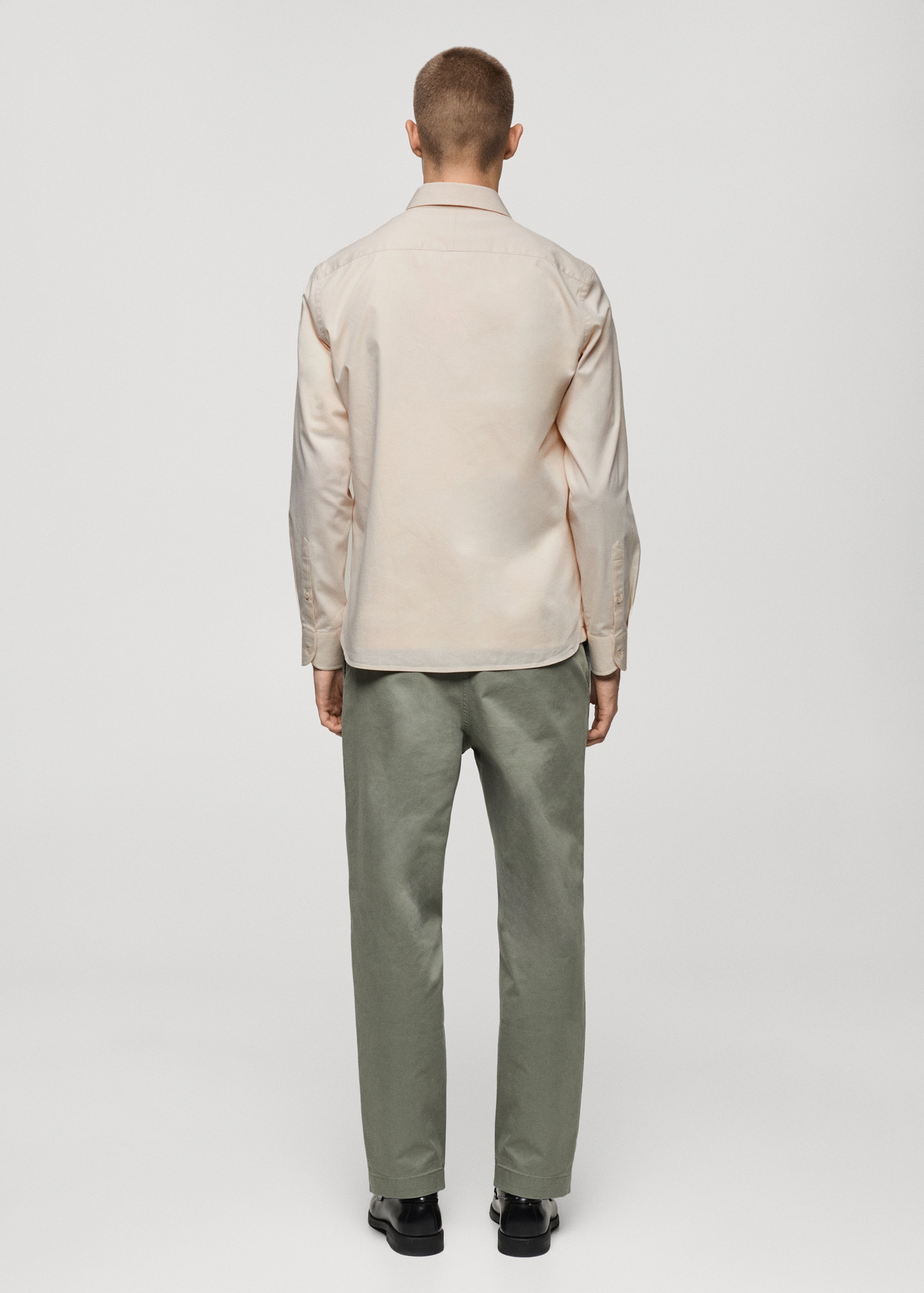 Twill cotton overshirt with pockets - Обратная сторона изделия