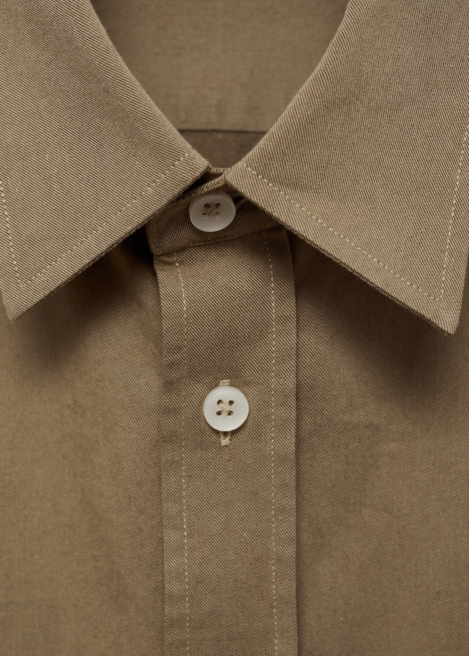 Twill cotton overshirt with pockets - Details of the article 8