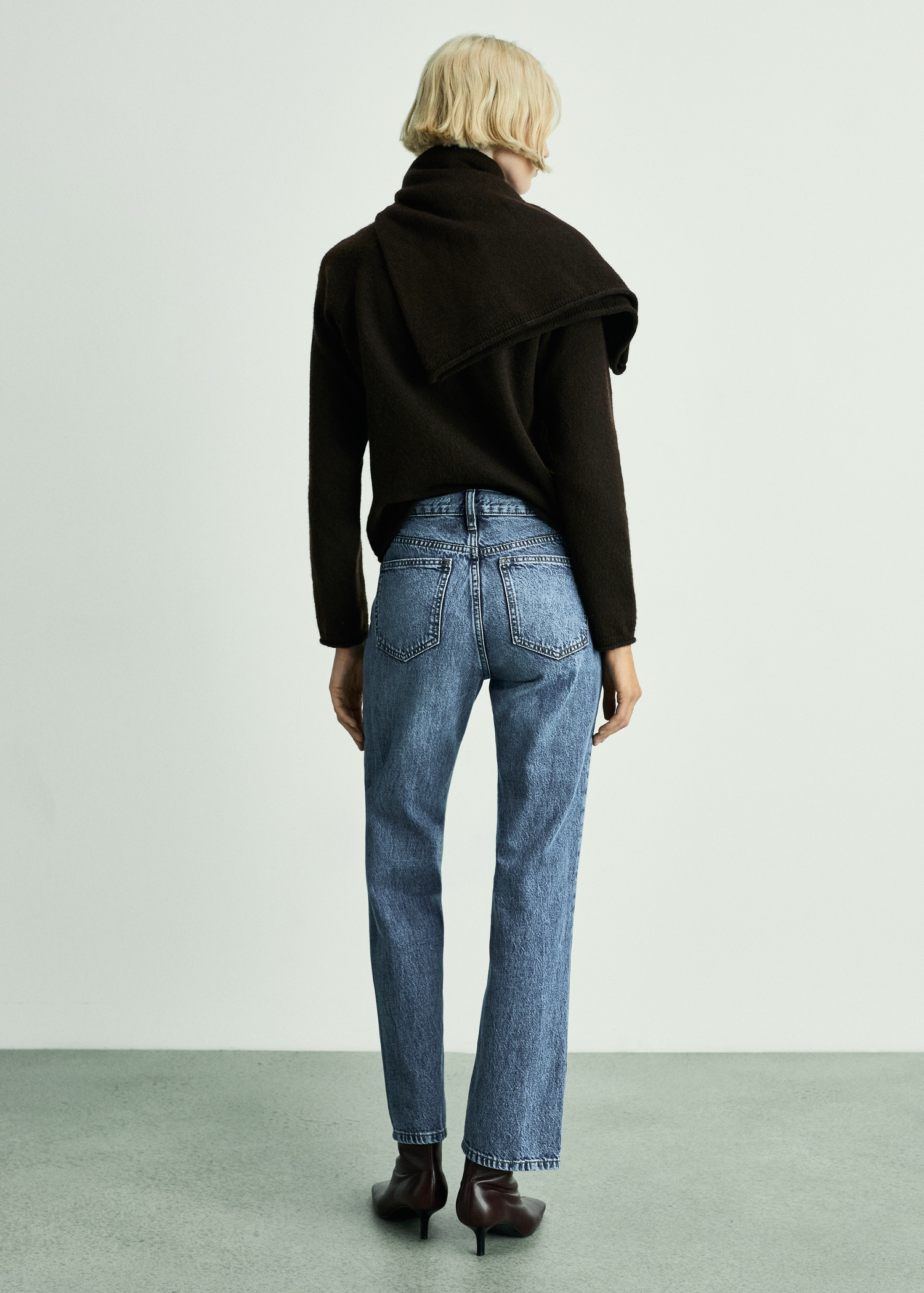 Jeans Matilda rectos tiro medio - Reverso del artículo