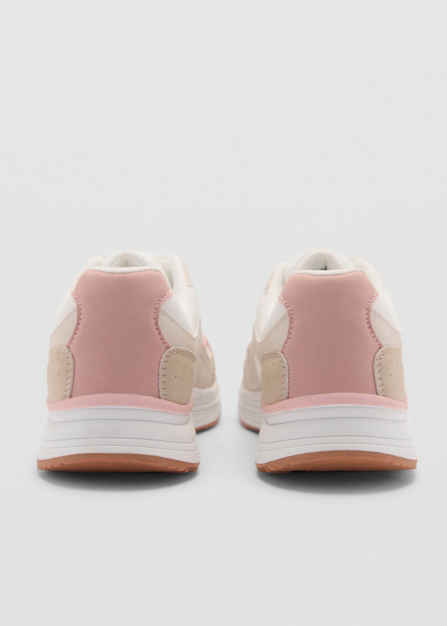 Lace-up mixed sneakers - Details of the article 1