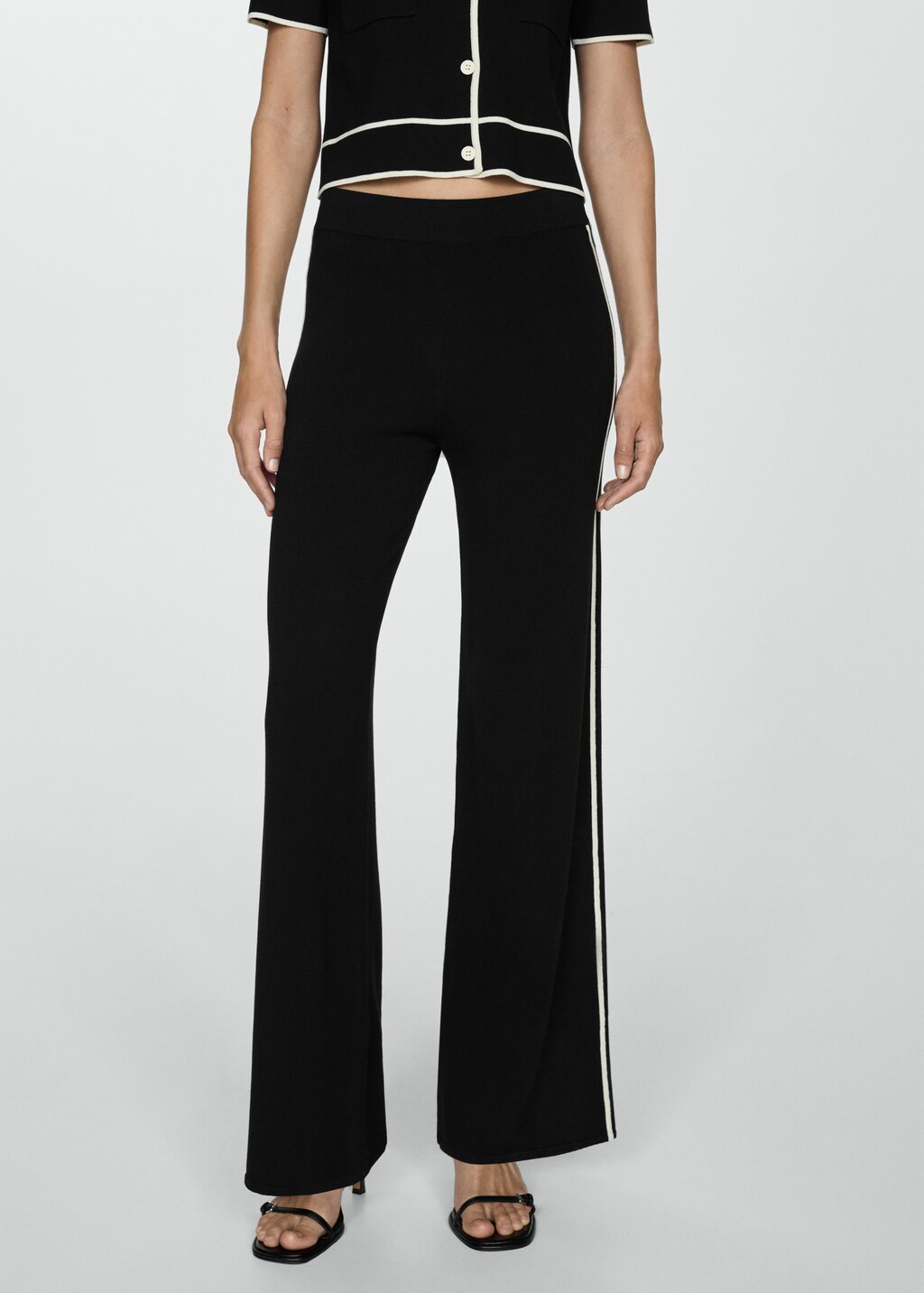 Mango Strickhose mit Kontraststreifen