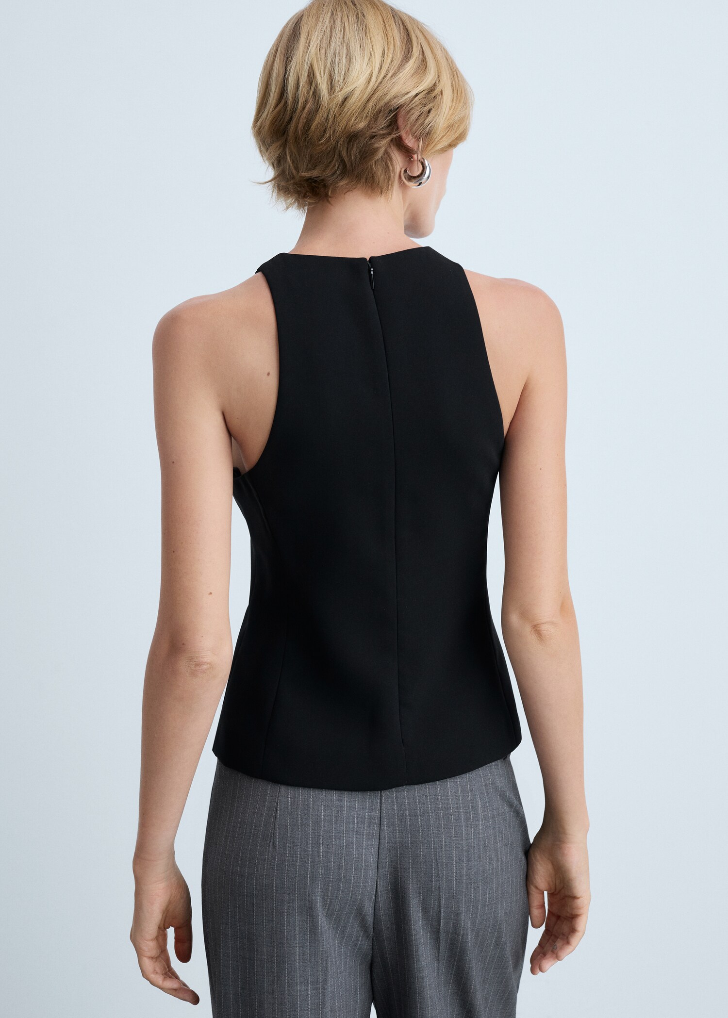 Crop top with wide straps - Reverse of the article