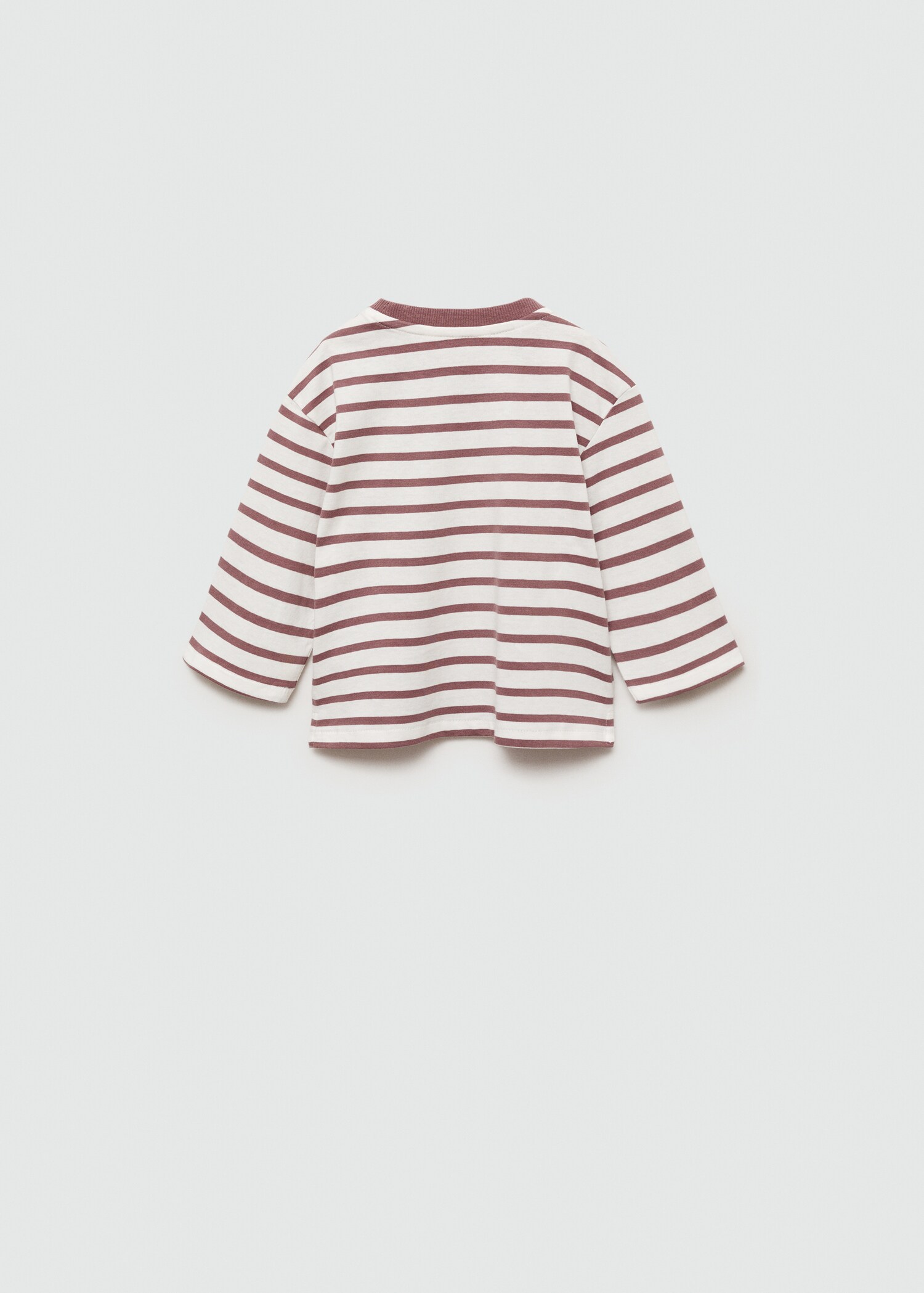 Striped cotton T-shirt - Reverse of the article