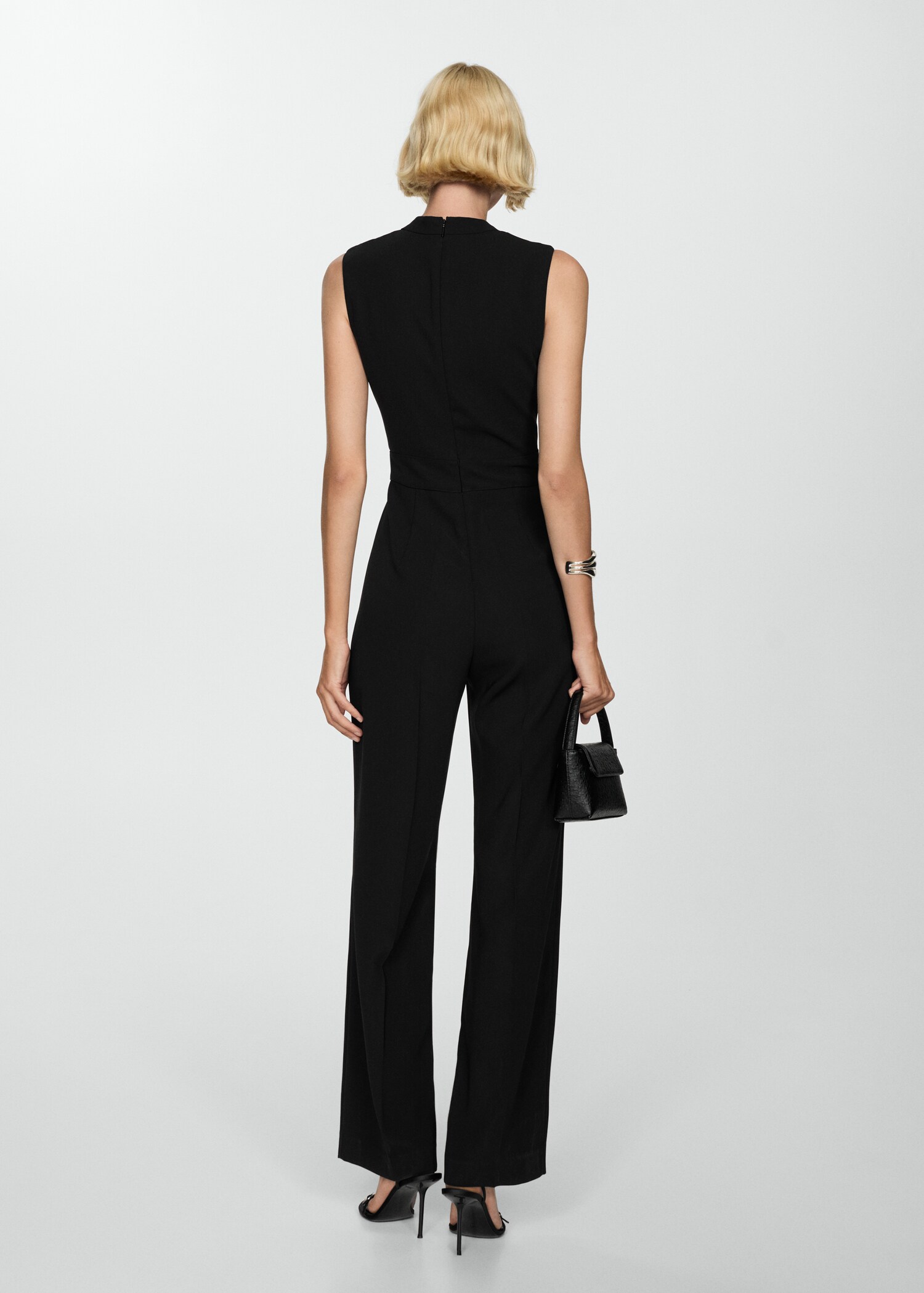 Lange jumpsuit met gekruist detail - Achterkant van het artikel