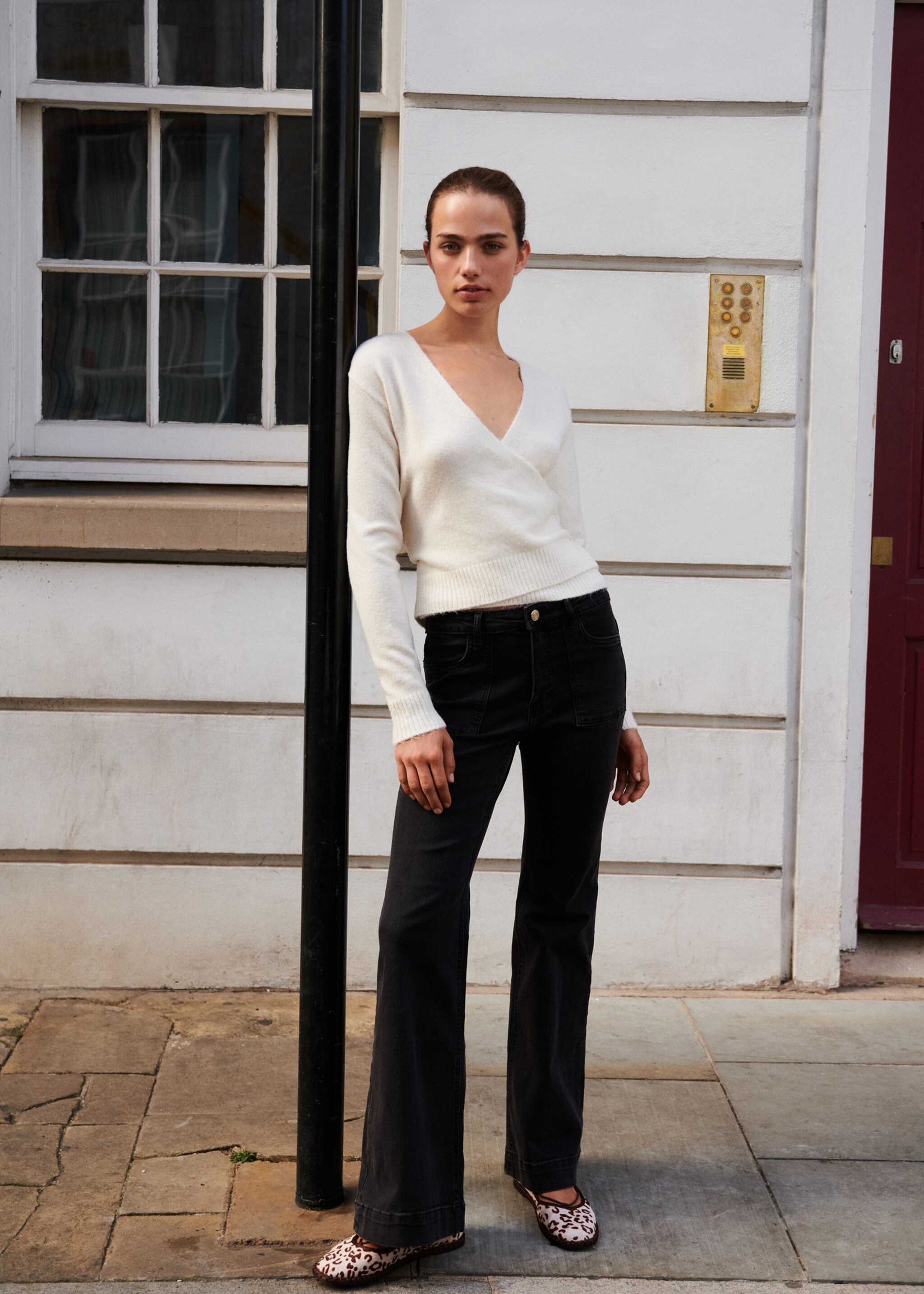 Cárdigan lazo cruzado - Detalle del artículo 5, Crudo. Ref: 77064782-00.