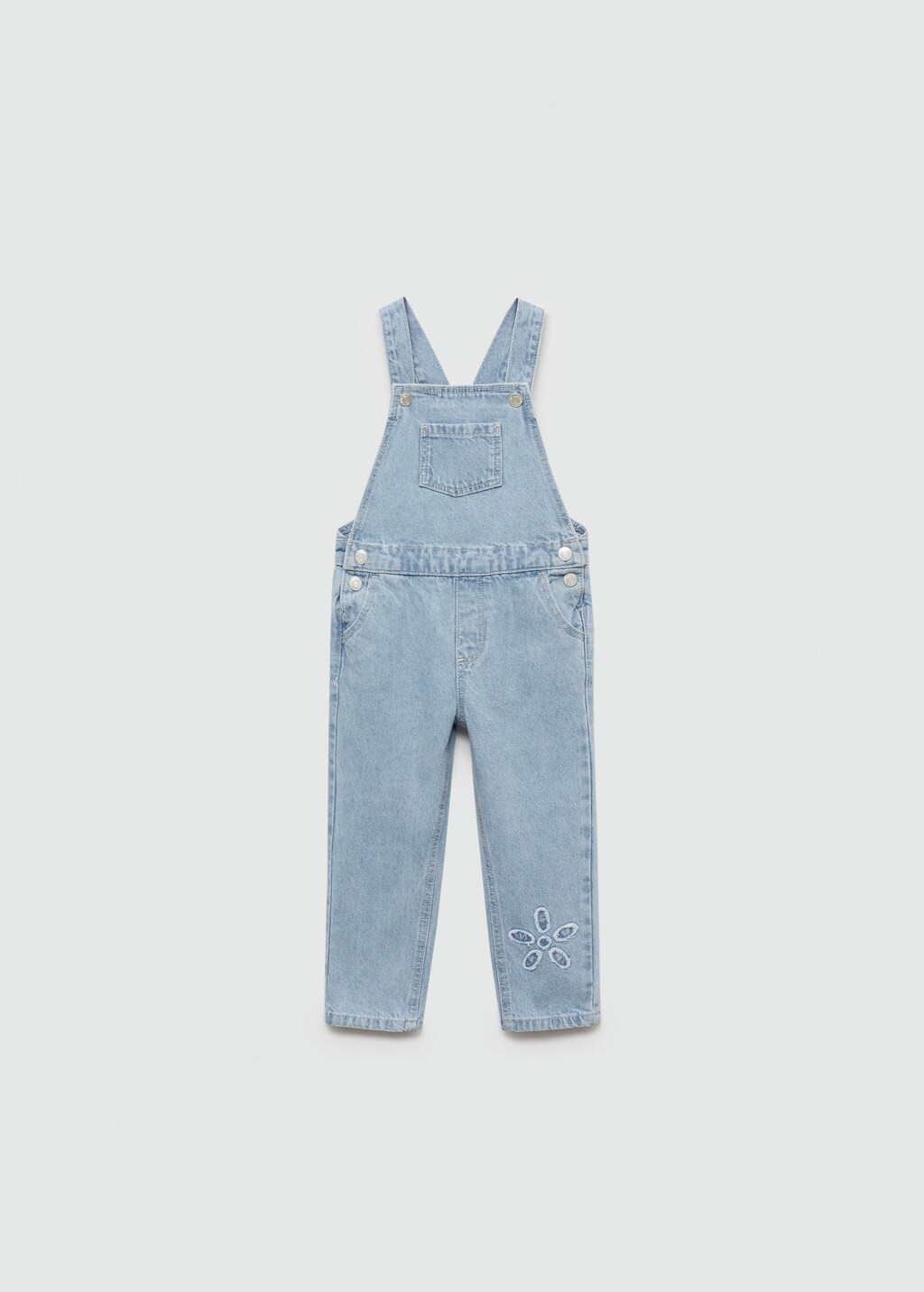 Long embroidered denim dungarees Bambini MANGO Italia