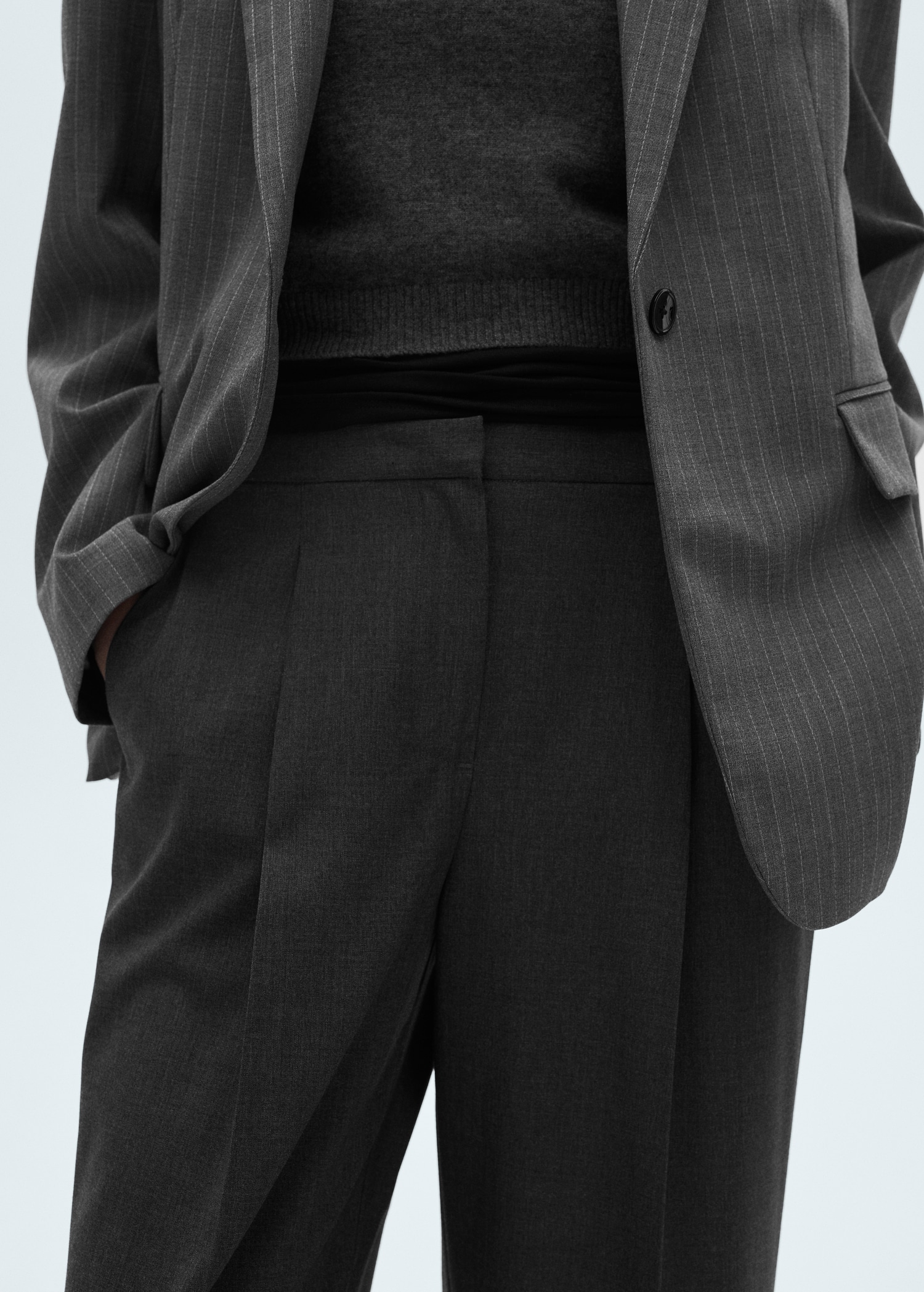 Wideleg pleated trousers - Details of the article 6