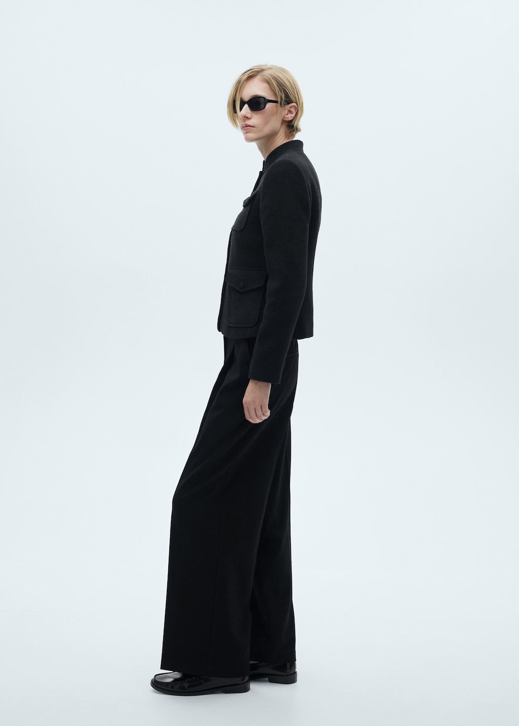 Mango Wideleg pleated pants thumbnail