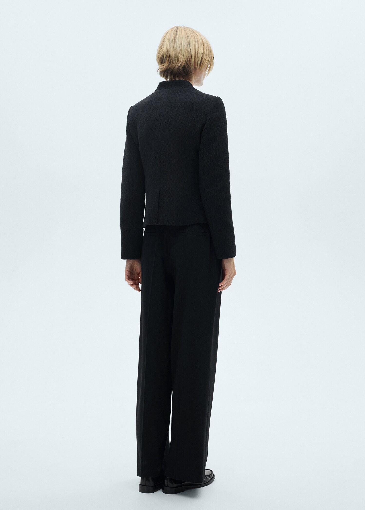 Wideleg pleated trousers - Reverse of the article
