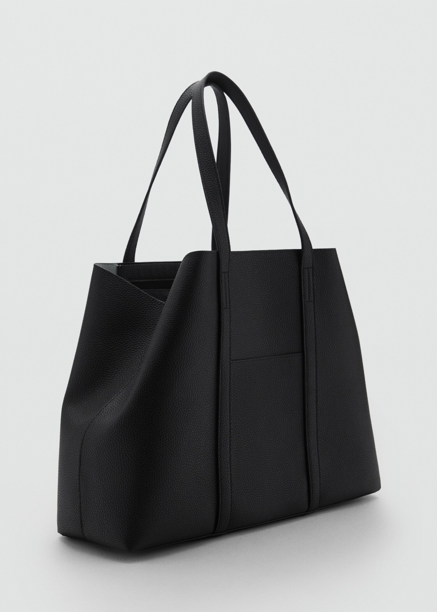Leather-effect shopper bag - Medium plane
