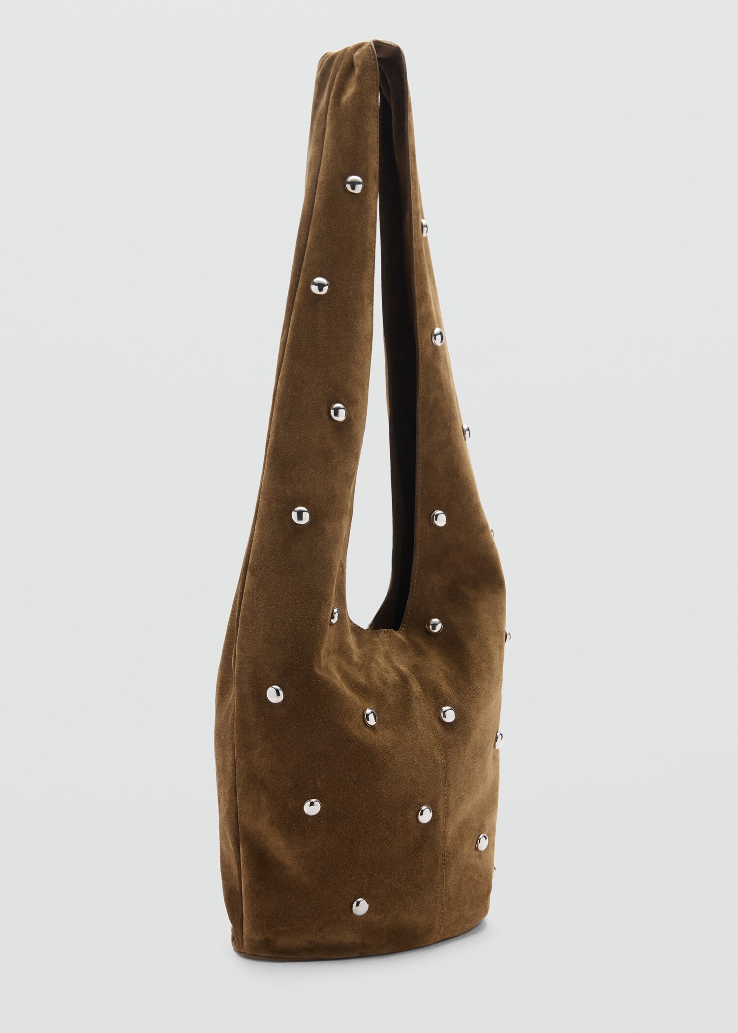Sac clouté cuir suède - Plan moyen