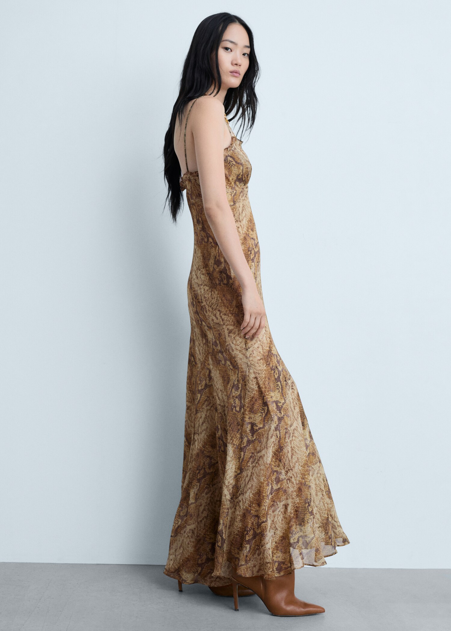 Animal-print chiffon dress - Details of the article 6