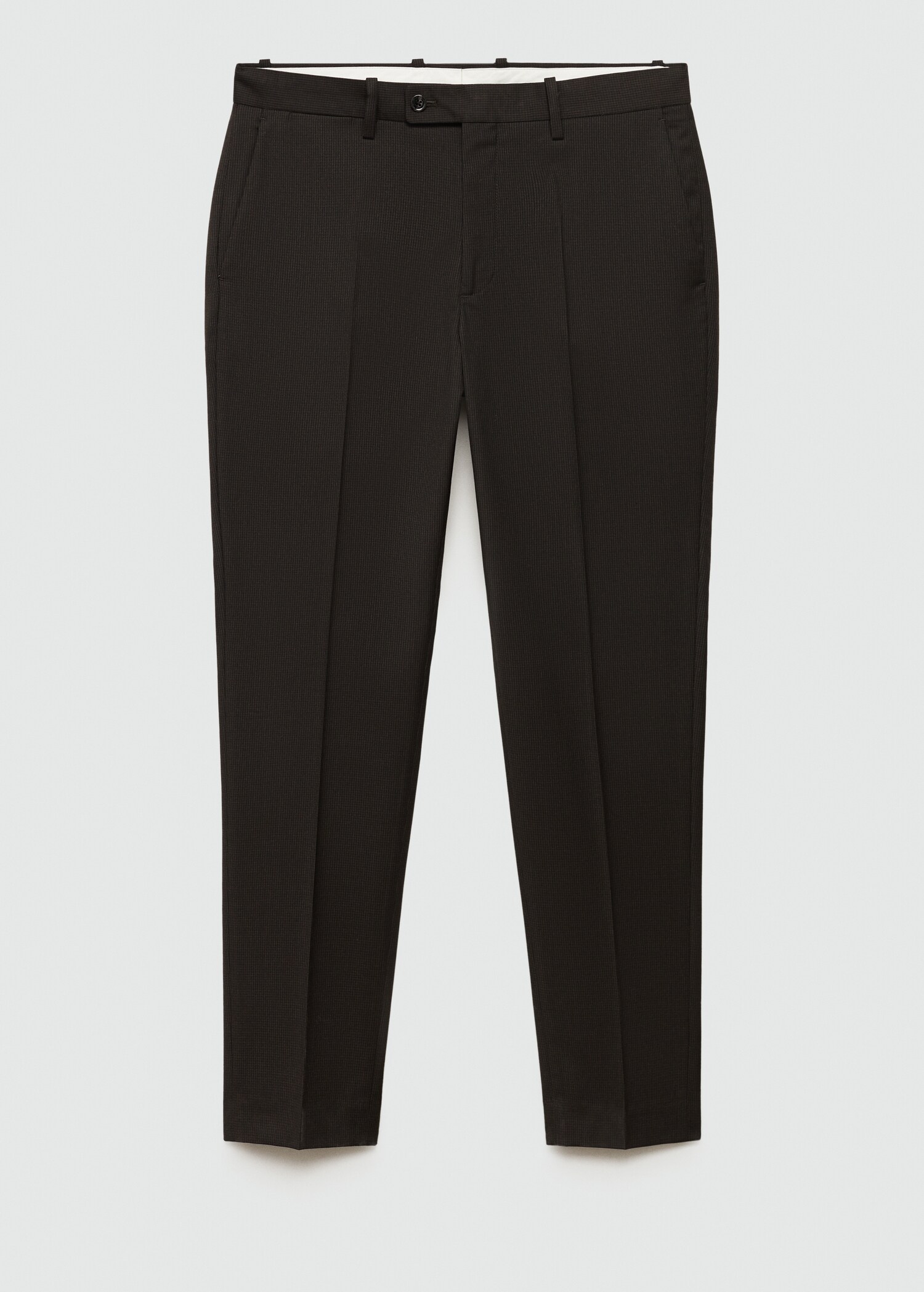 Stretch-fabric slim-fit suit trousers - Article without model
