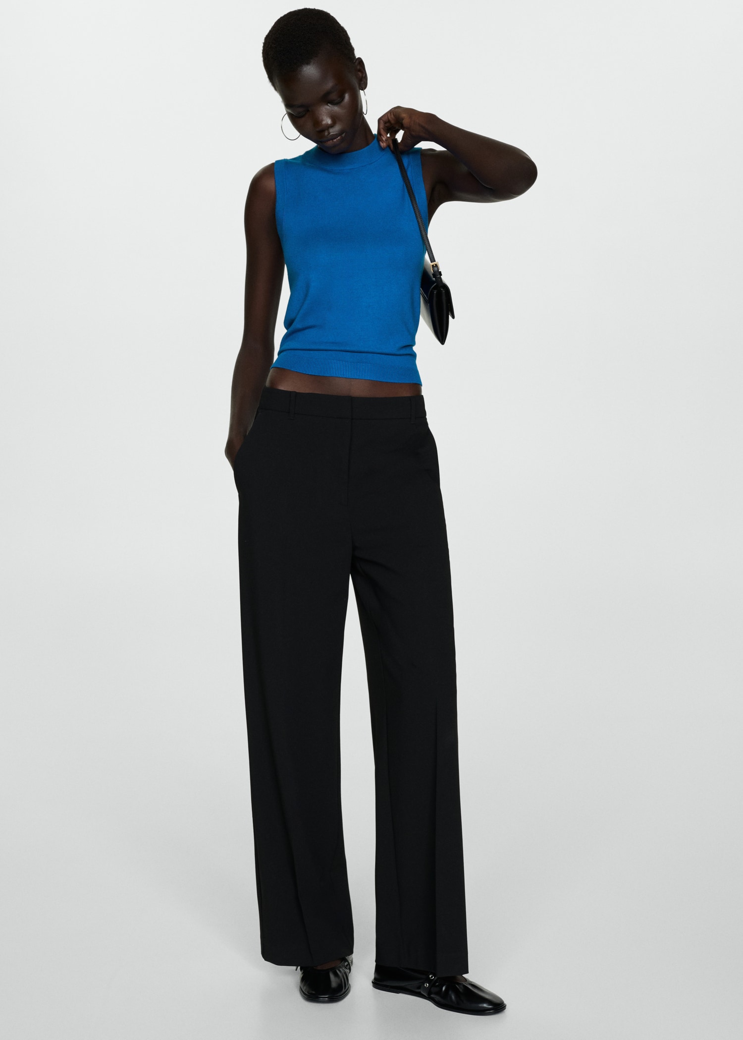 Knitted top with wide straps - Details of the article 2