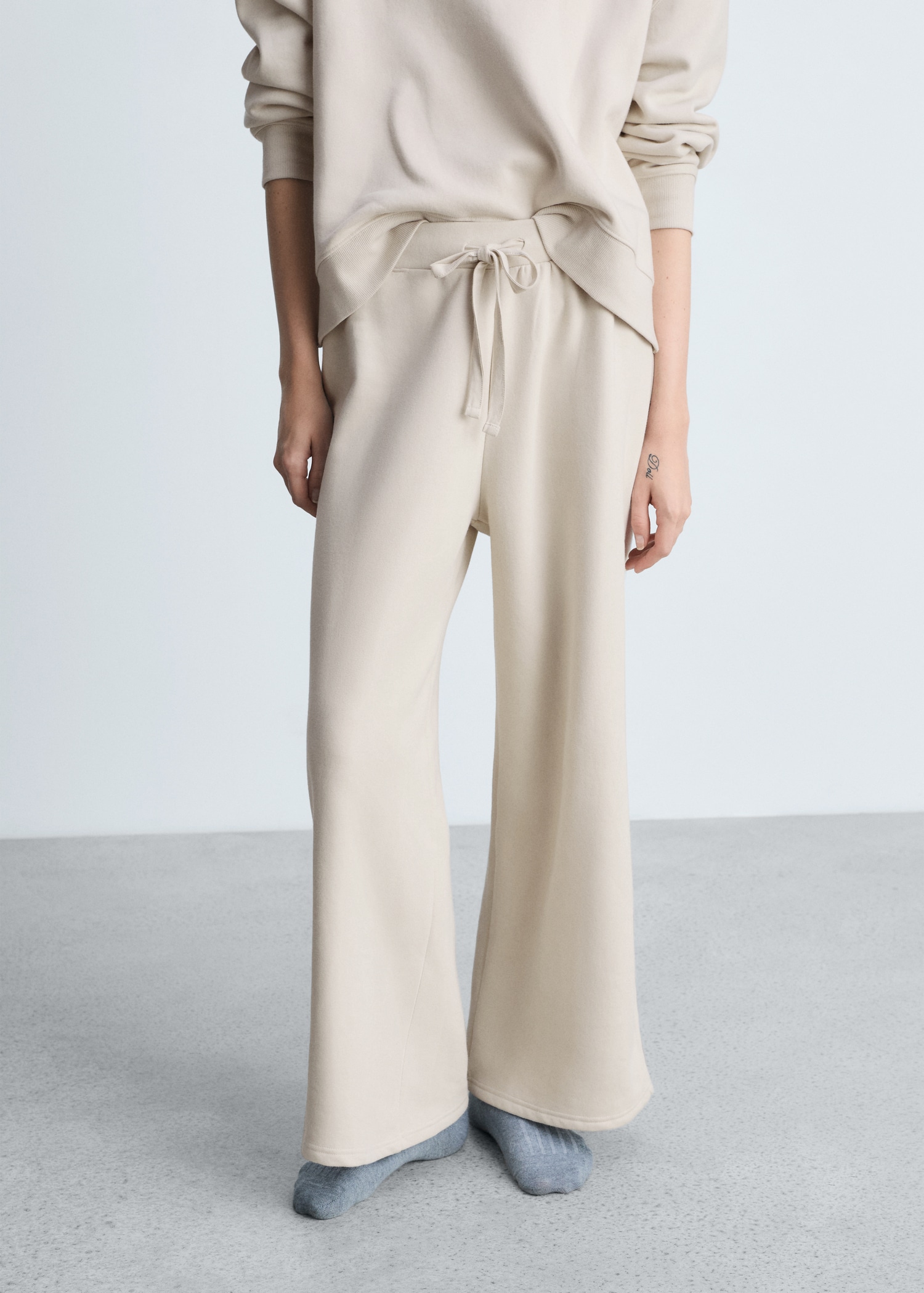 Pantalon tissu éponge coton