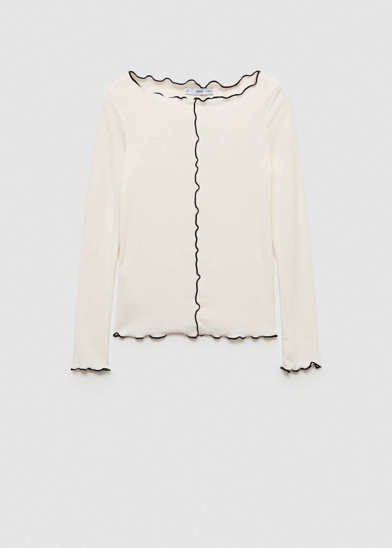 Long-sleeved t-shirt with decorative seams - Article without model