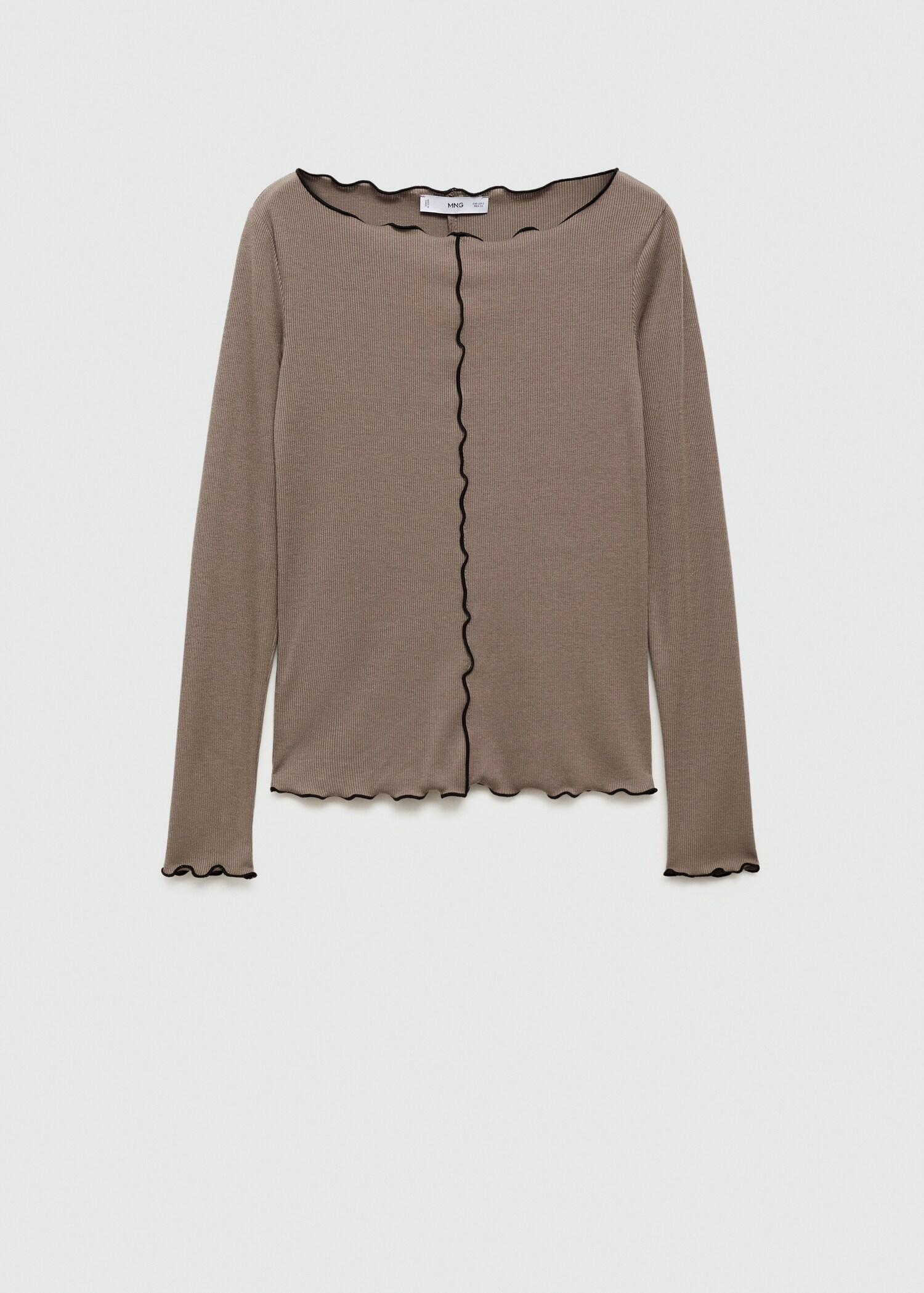 Long-sleeved t-shirt with decorative seams - Article without model
