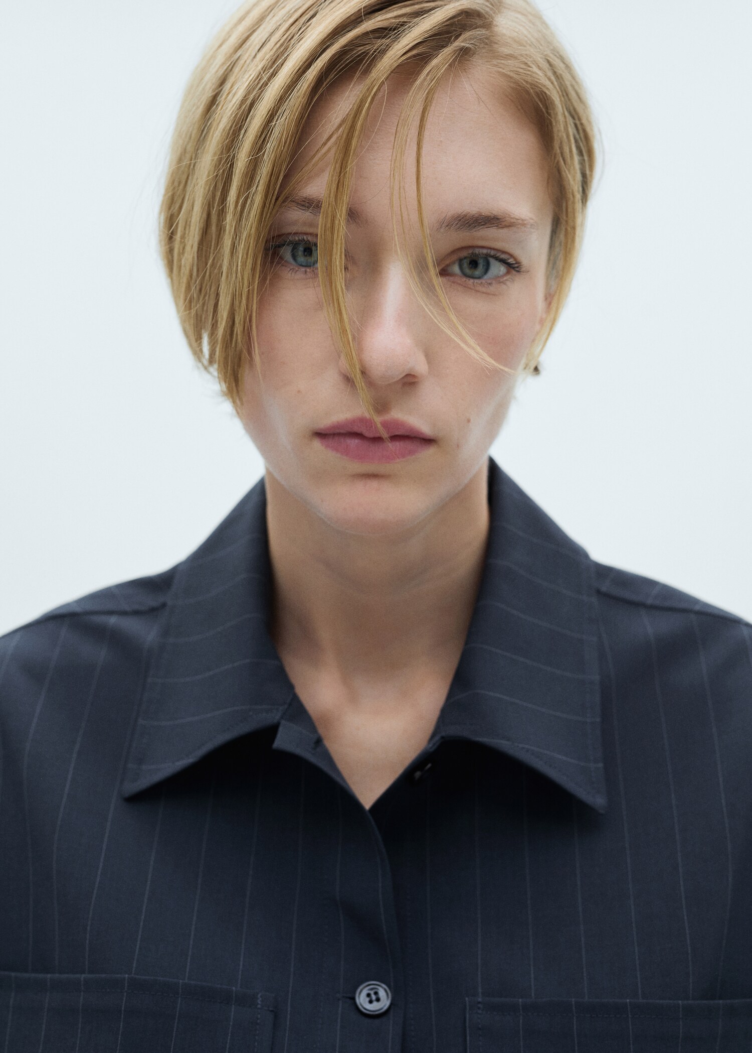 Pinstripe overshirt - Details of the article 1