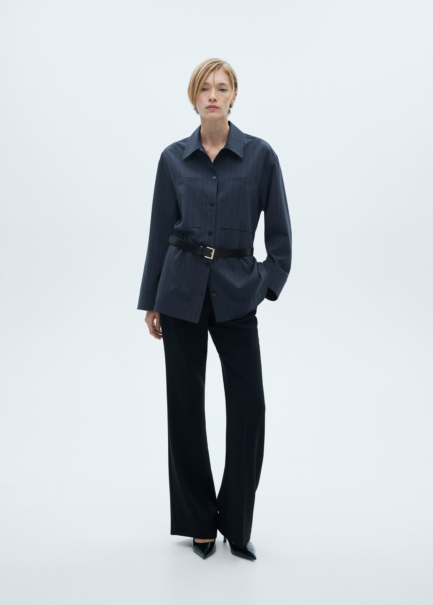 Pinstripe overshirt - Details of the article 6