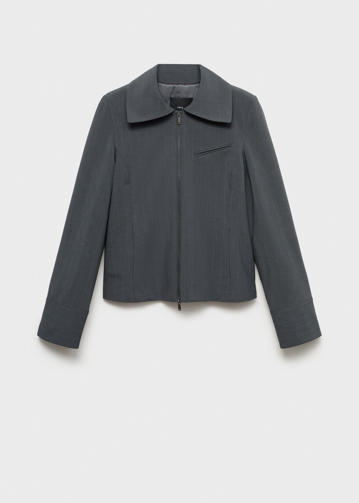 Striped jacket with double zip - Article without model