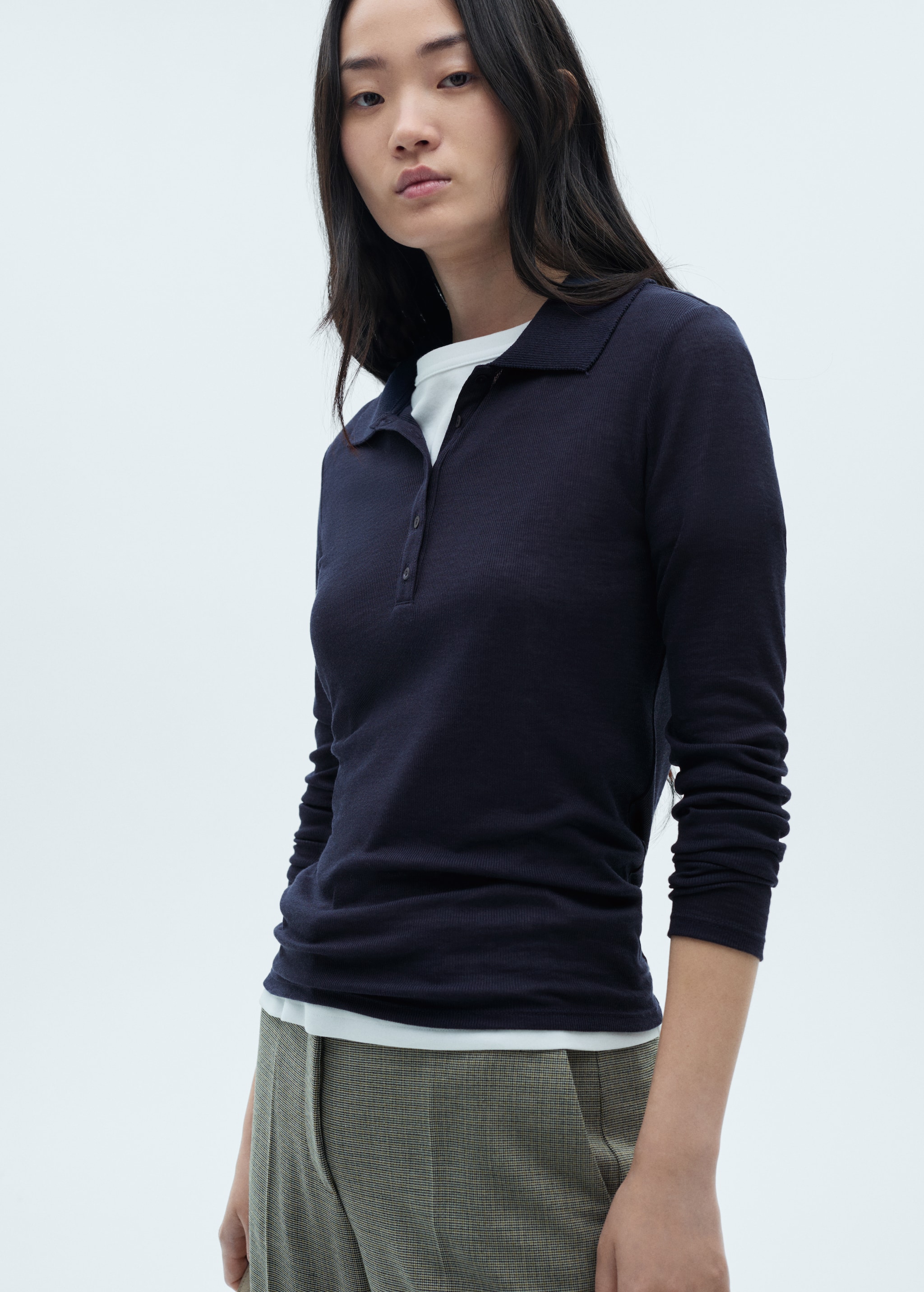 Button-down collar polo shirt - Main Image